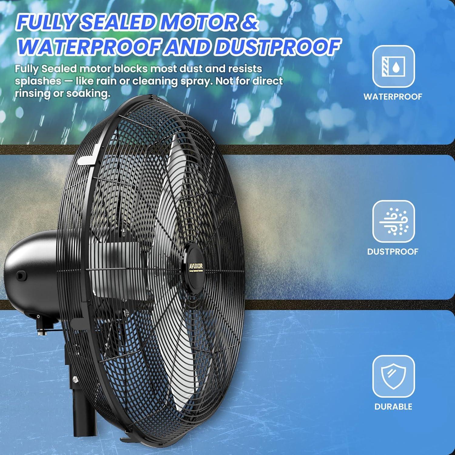 Ventilador de Pedestal AVUXOR 24" Oscilante 4 Velocidades