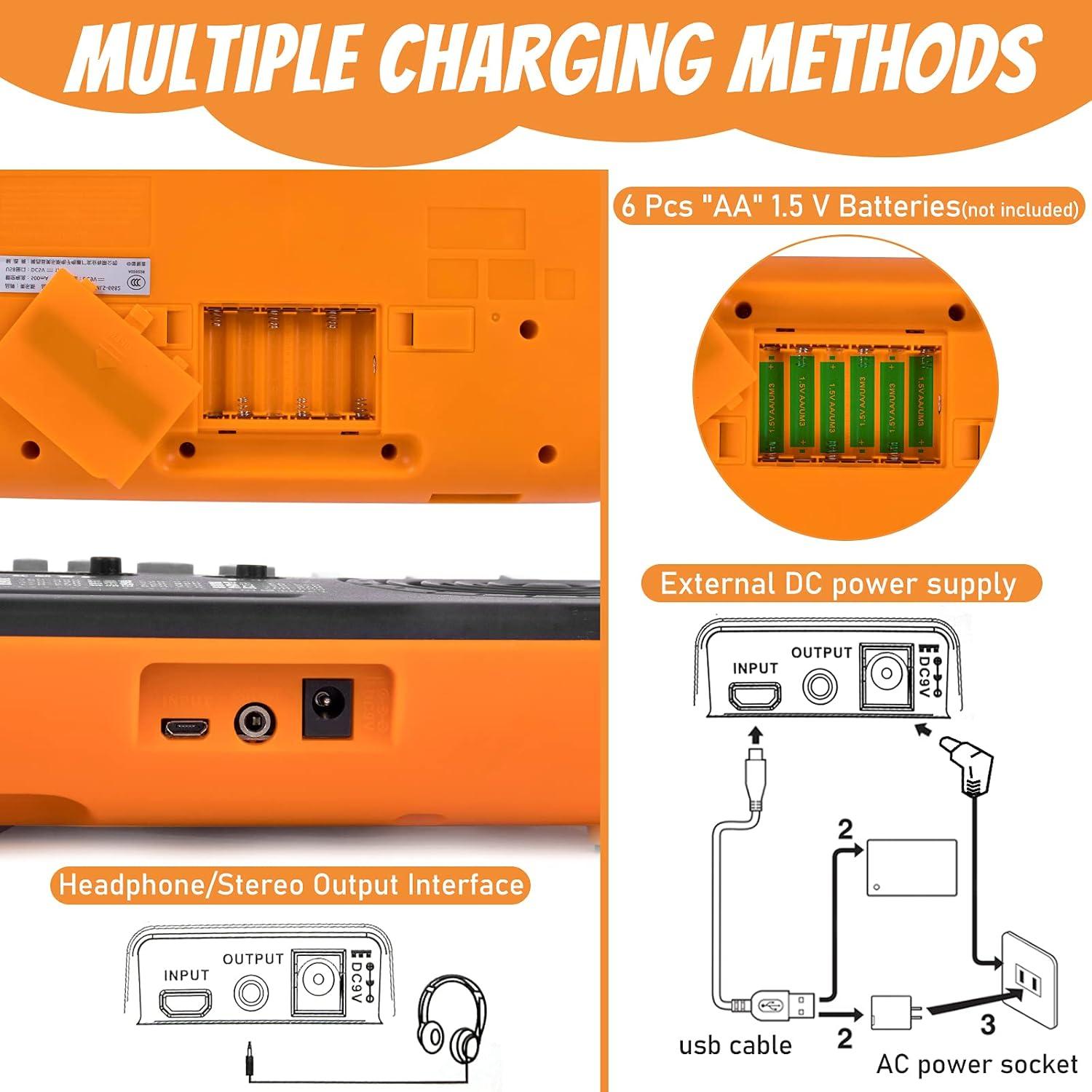 Kmise Mini Piano 32 Teclas Portátil para Niños con 30 Canciones