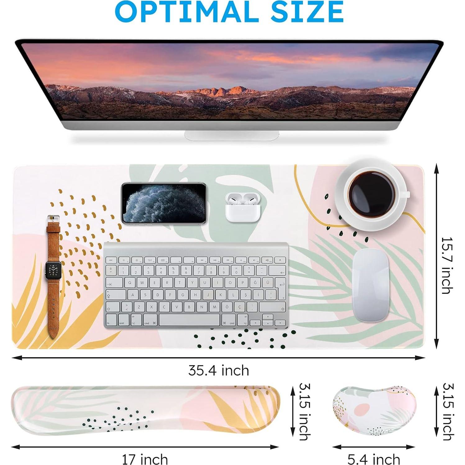 Alfombrilla de Escritorio iCasso XXL con Reposamuñecas - Morlandi