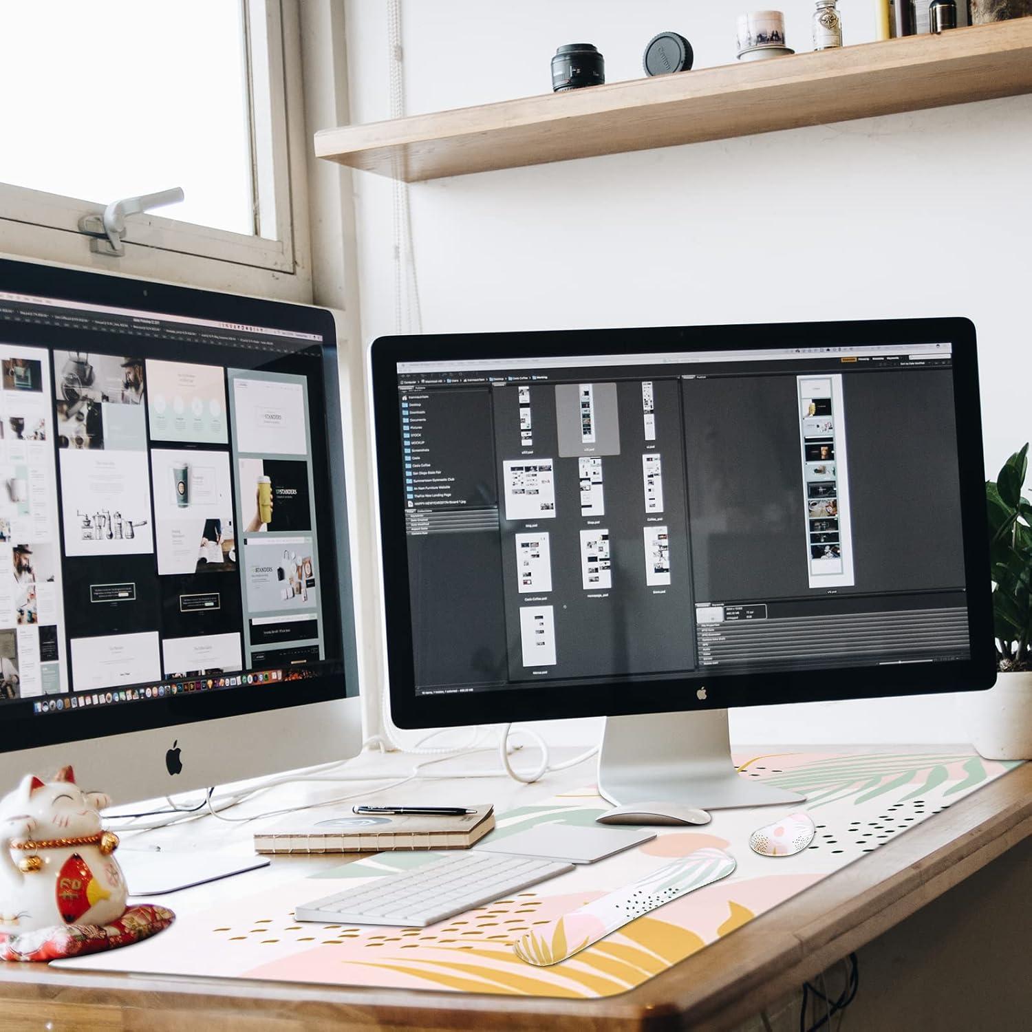 Alfombrilla de Escritorio iCasso XXL con Reposamuñecas - Morlandi