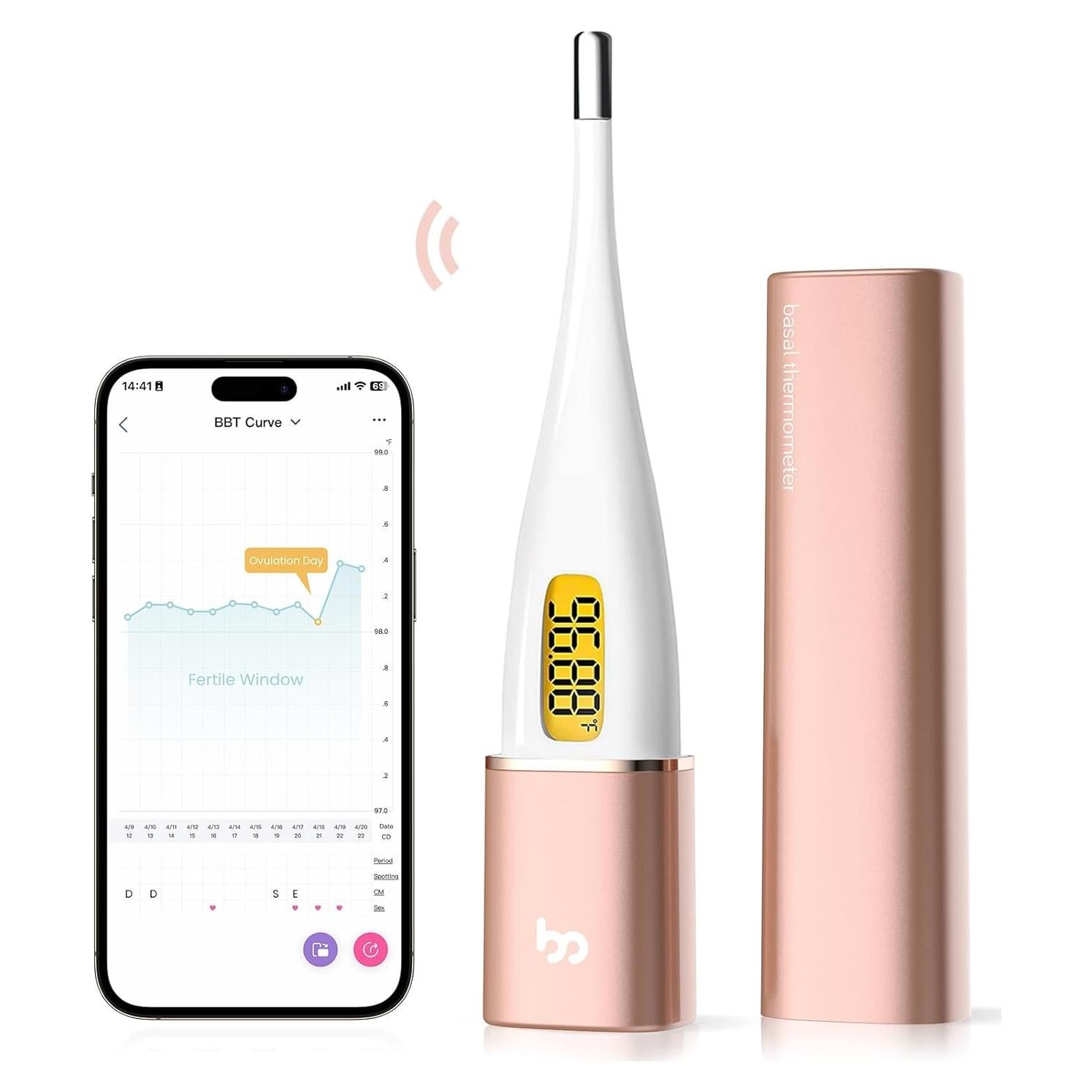 Termómetro Basal Inteligente Femometer Dorado con APP
