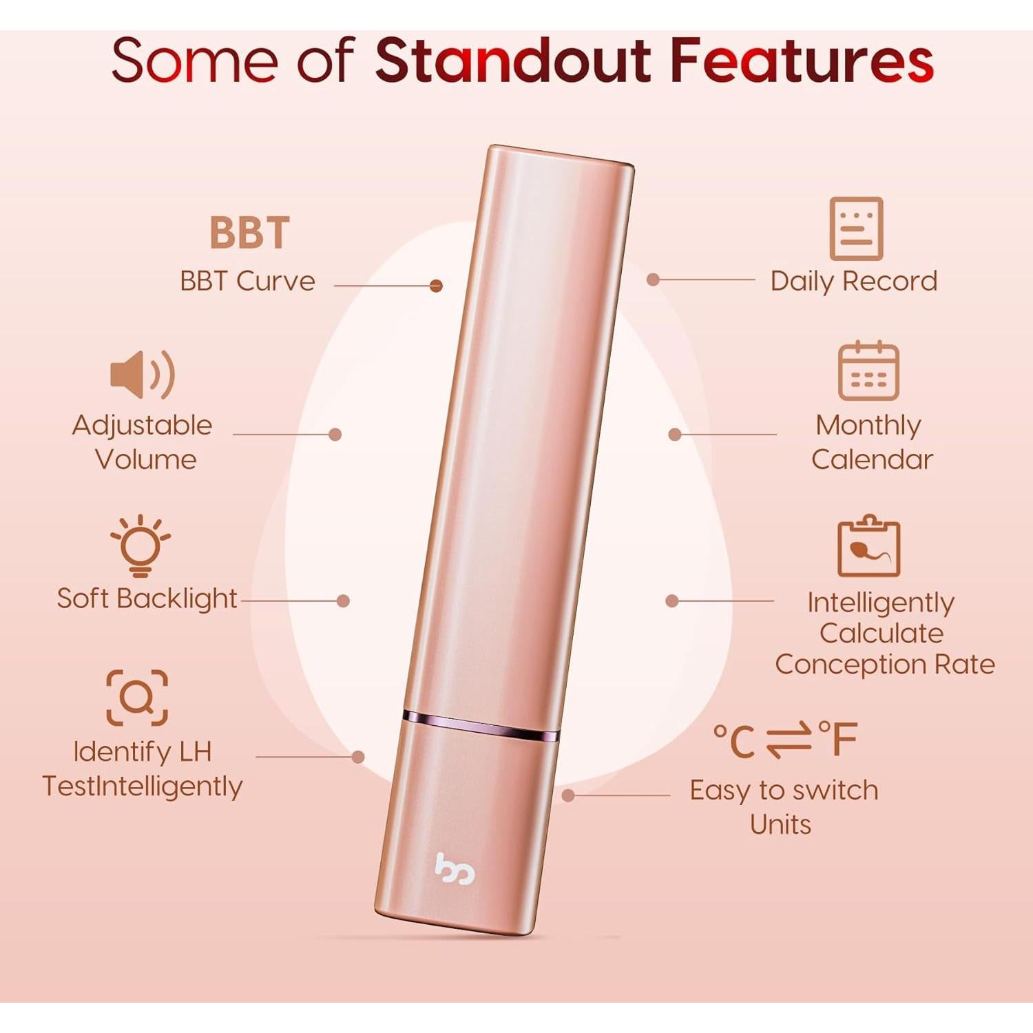 Termómetro Basal Inteligente Femometer Dorado con APP