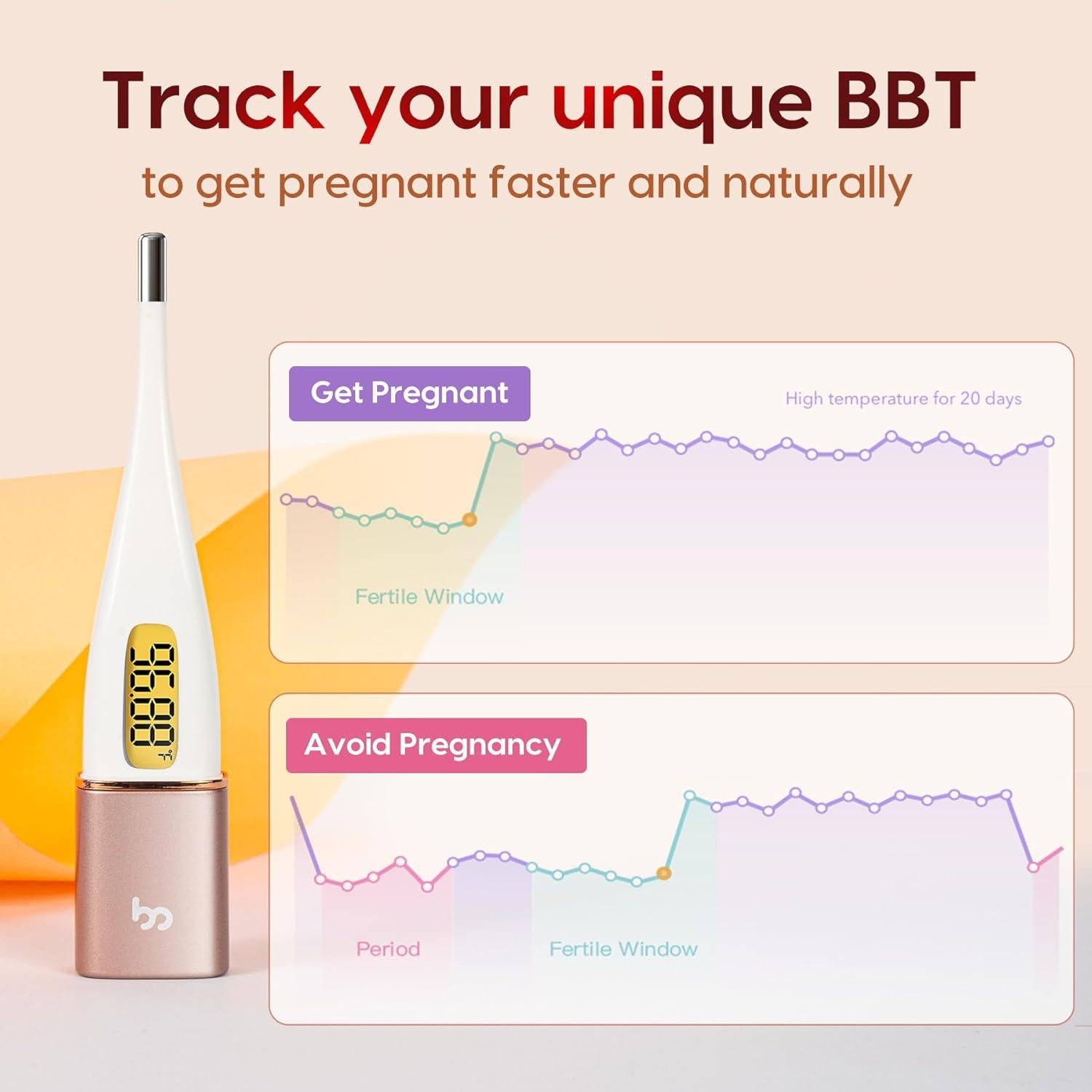 Termómetro Basal Inteligente Femometer Dorado con APP