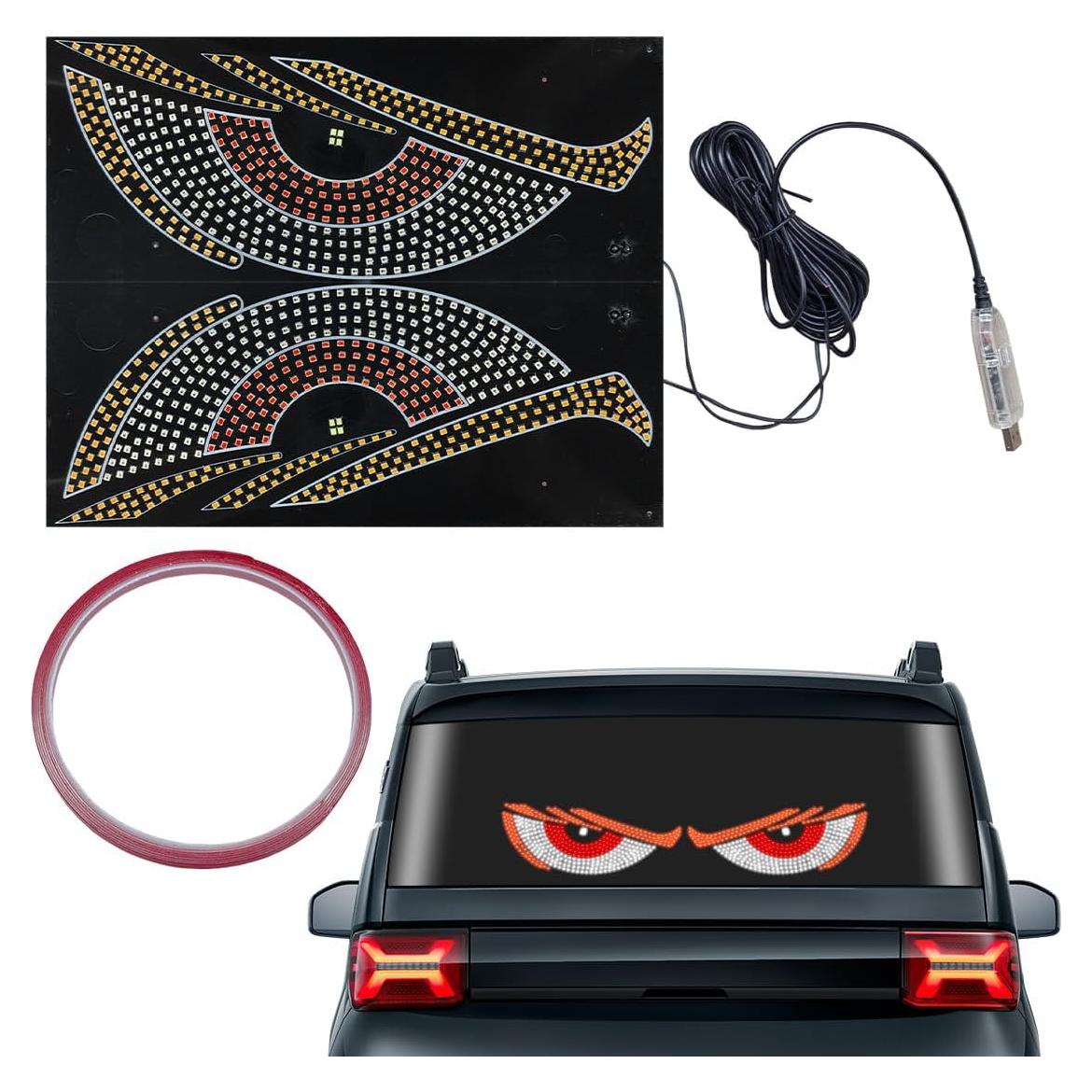 Luces LED Ojos de Diablo UHANBUT 30x12 cm para Autos