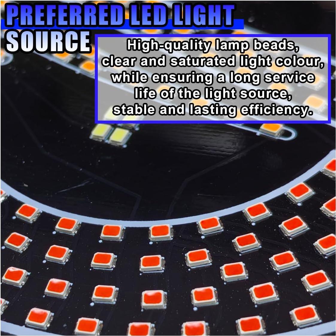 Luces LED Ojos de Diablo UHANBUT 30x12 cm para Autos