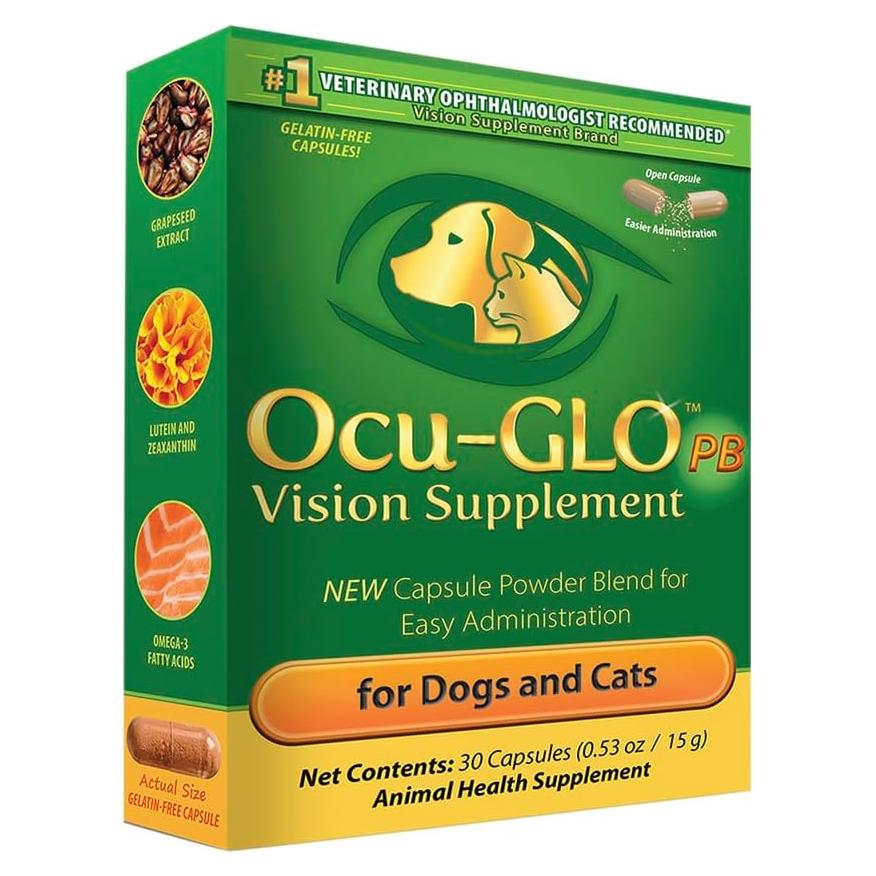 Suplemento Ocu-GLO PB para Visión de Perros y Gatos 30 cápsulas