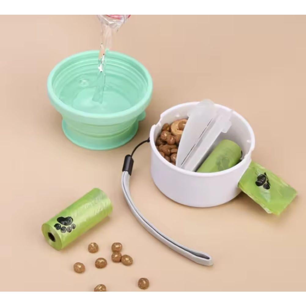 Cuenco Plegable para Perros 3 en 1 Poshirae - Azul Dyer