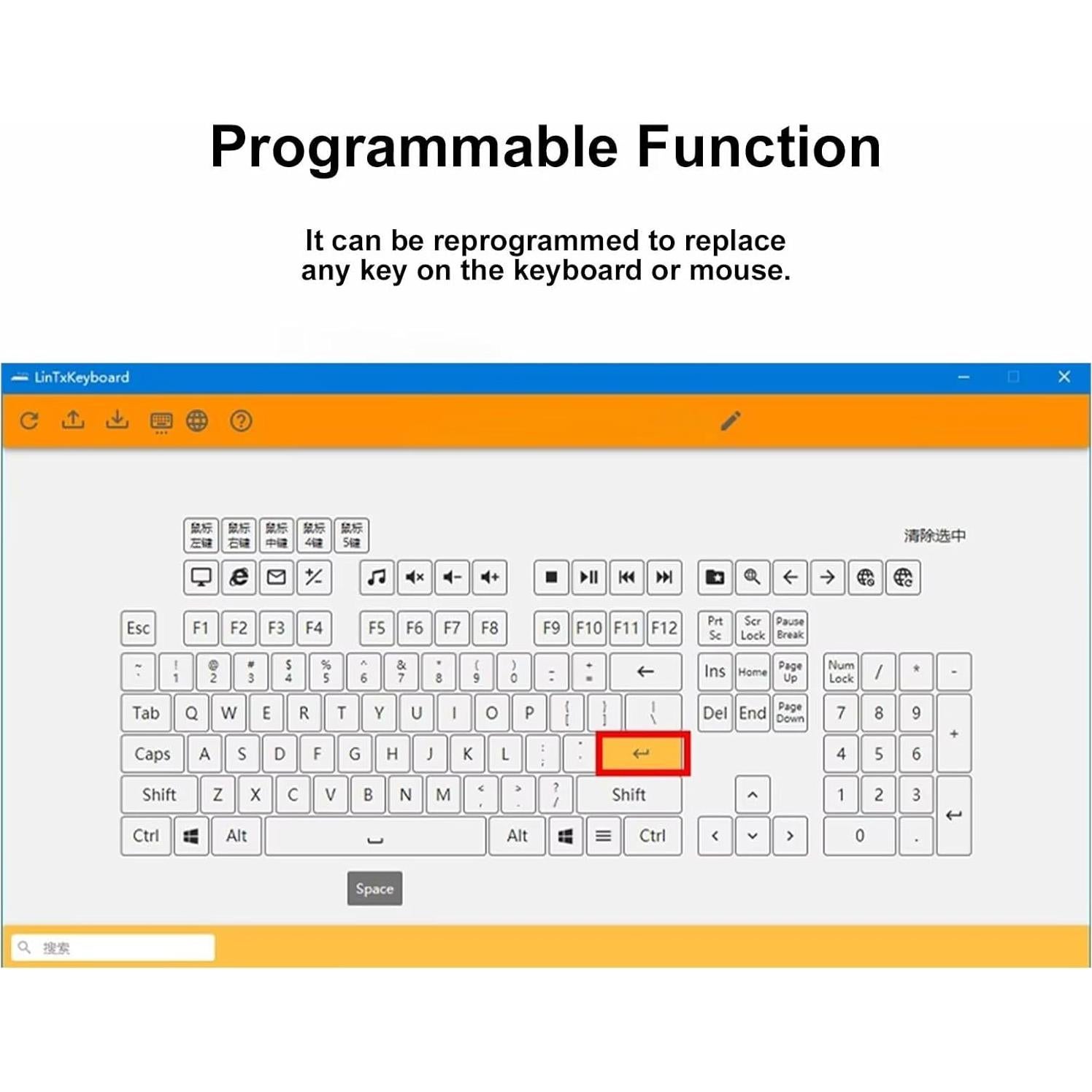 Teclado Macro USB Programable Yoqanr Amarillo 1 Tecla