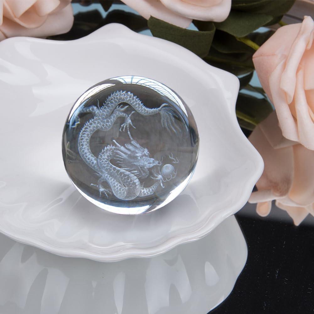 Bolas de Baoding ZORZA 2Pcs Cristal 4cm Alivio Estrés