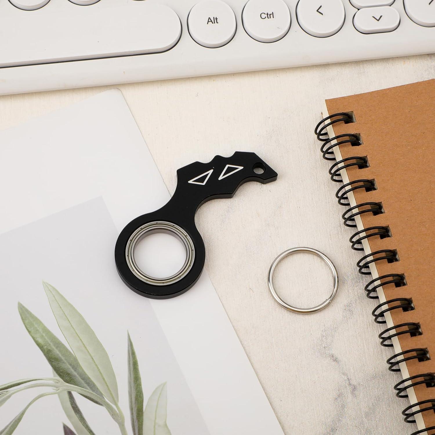 Llave Giratoria Antiestrés NQEUEPN - Llavero Portátil Negro