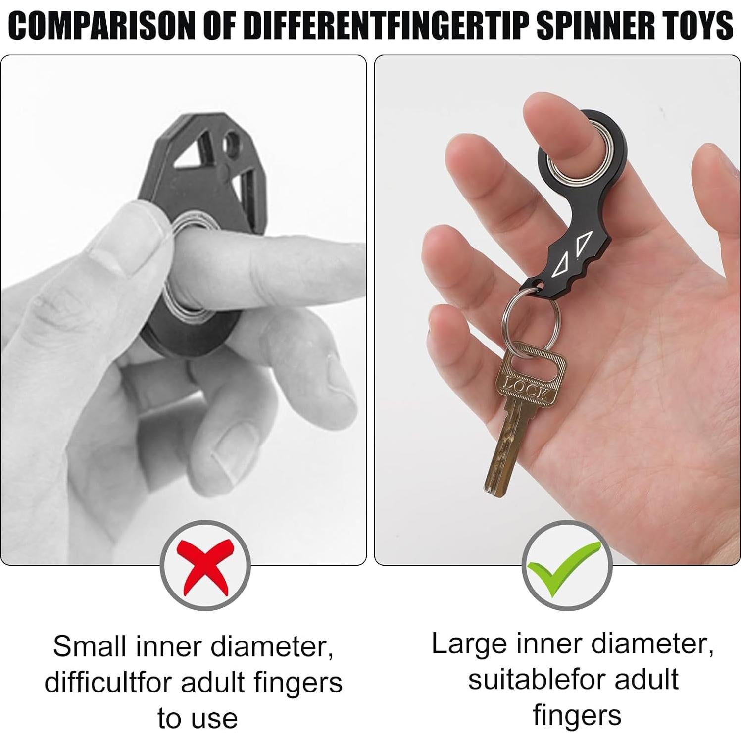 Llave Giratoria Antiestrés NQEUEPN - Llavero Portátil Negro