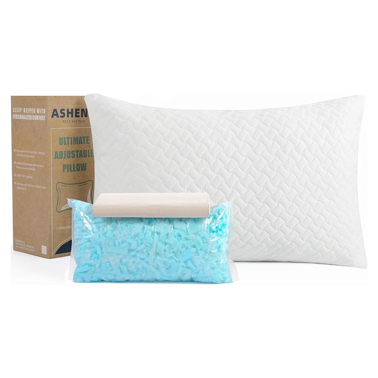 Almohada Ajustable Ashena Queen Firmeza Media Enfriadora
