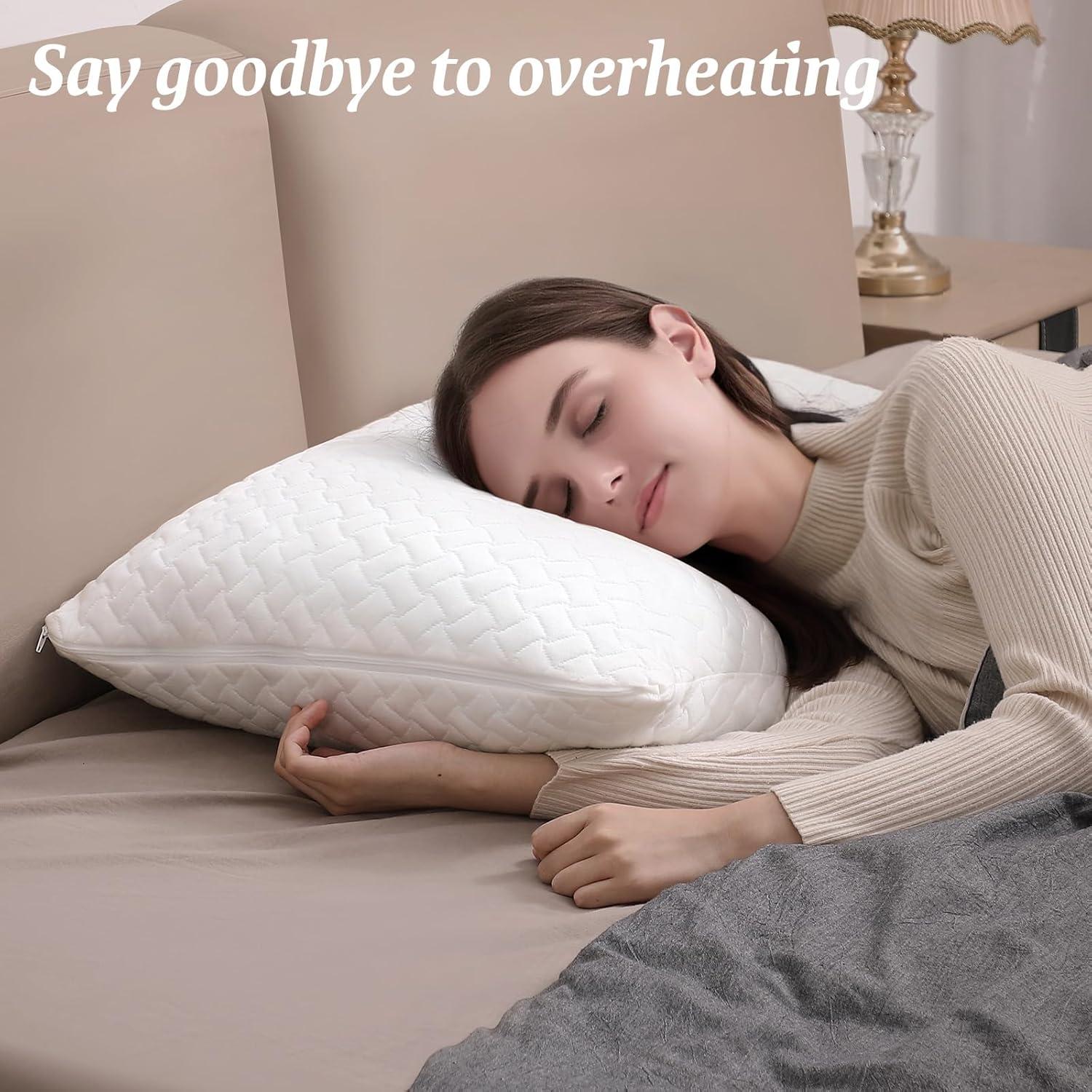 Almohada Ajustable Ashena Queen Firmeza Media Enfriadora