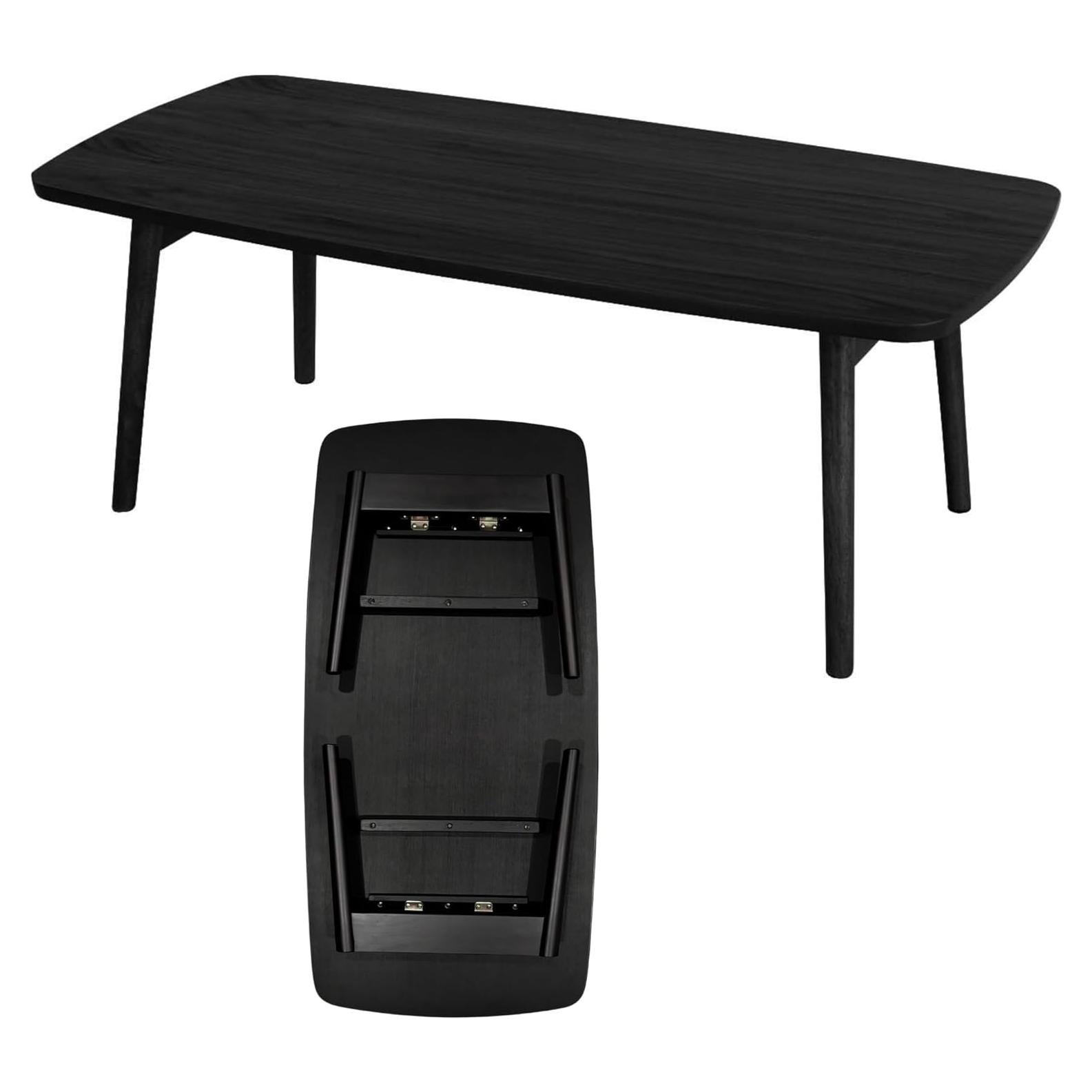 Mesa de Café Plegable AZUMAYA SGS-229BK Madera Negra 100x52x36cm