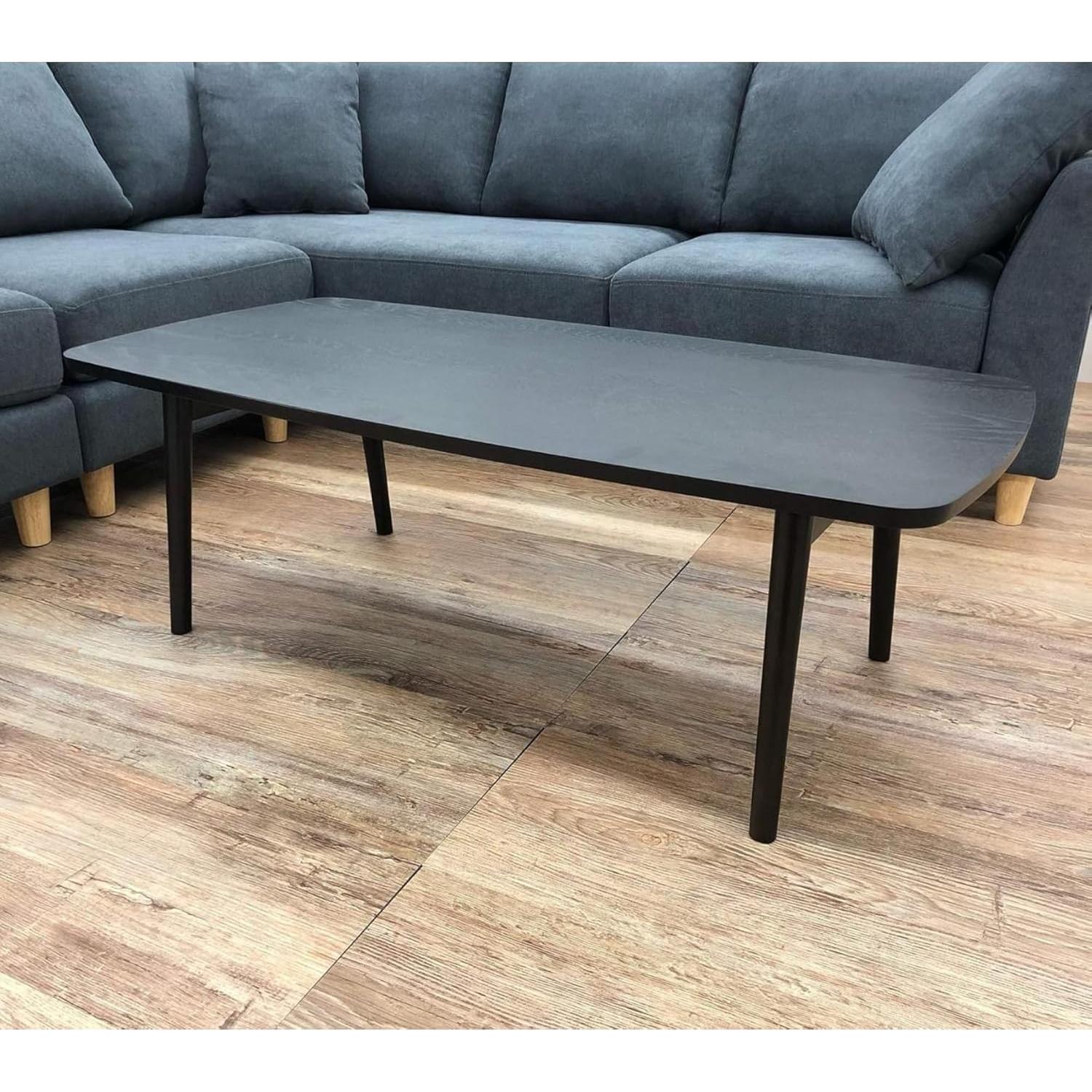 Mesa de Café Plegable AZUMAYA SGS-229BK Madera Negra 100x52x36cm