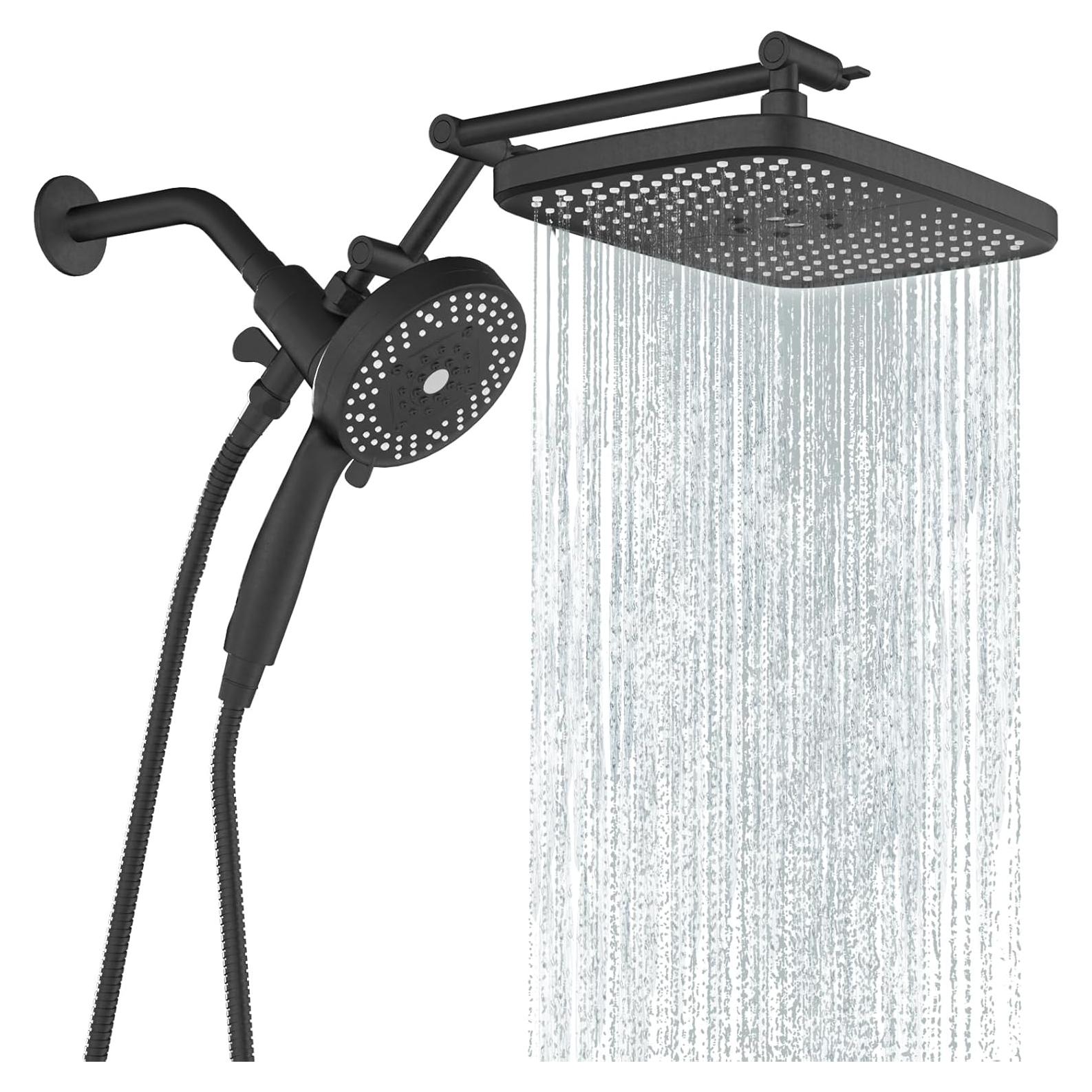 Cabezal de Ducha de Alta Presión UltrTxenova Negro 10 Rocíos