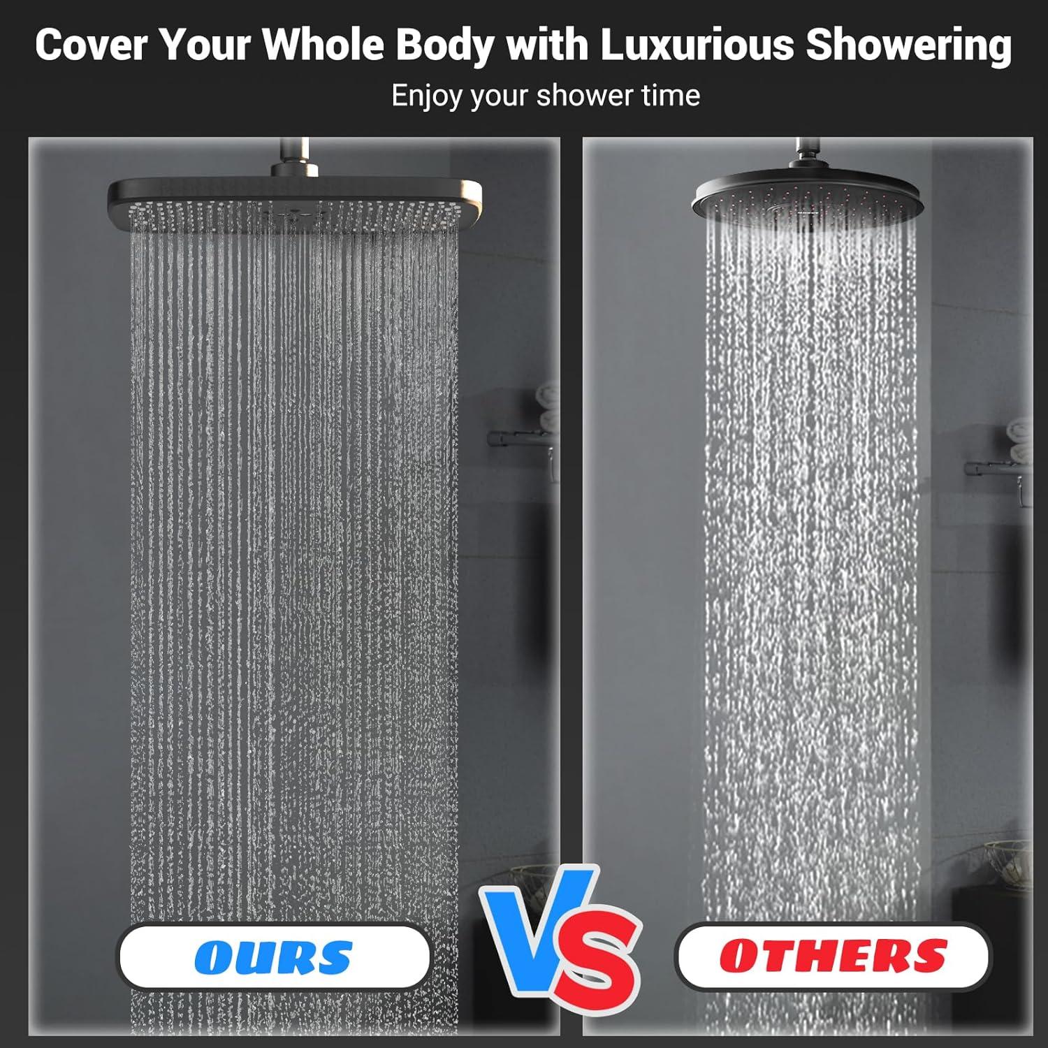 Cabezal de Ducha de Alta Presión UltrTxenova Negro 10 Rocíos