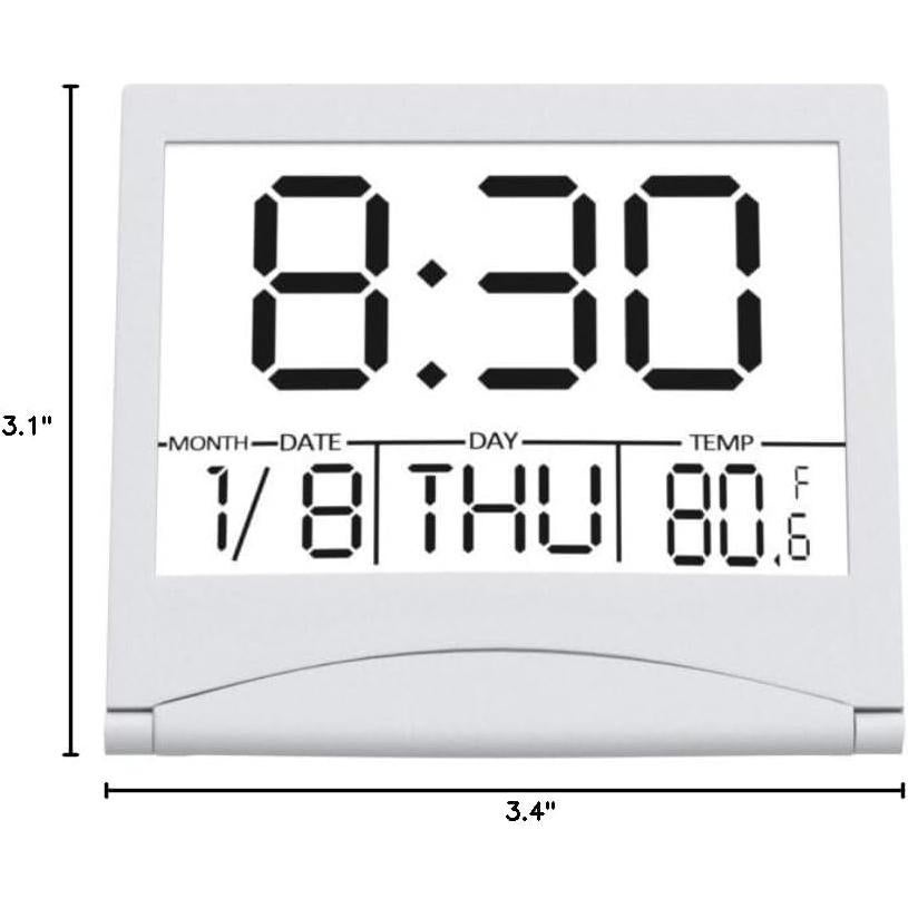 Reloj Despertador Digital KANBIT KB-2104 Portátil con Luz Verde