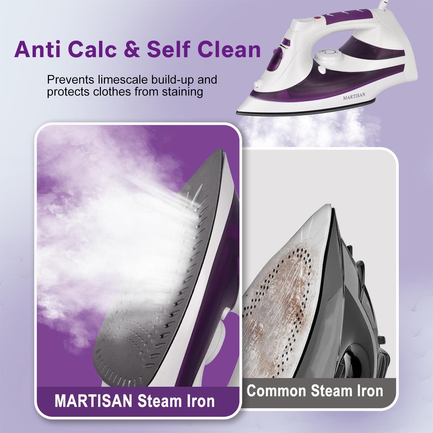 Plancha de Vapor MARTISAN SG-5098 Púrpura 1.16kg Autolimpiante