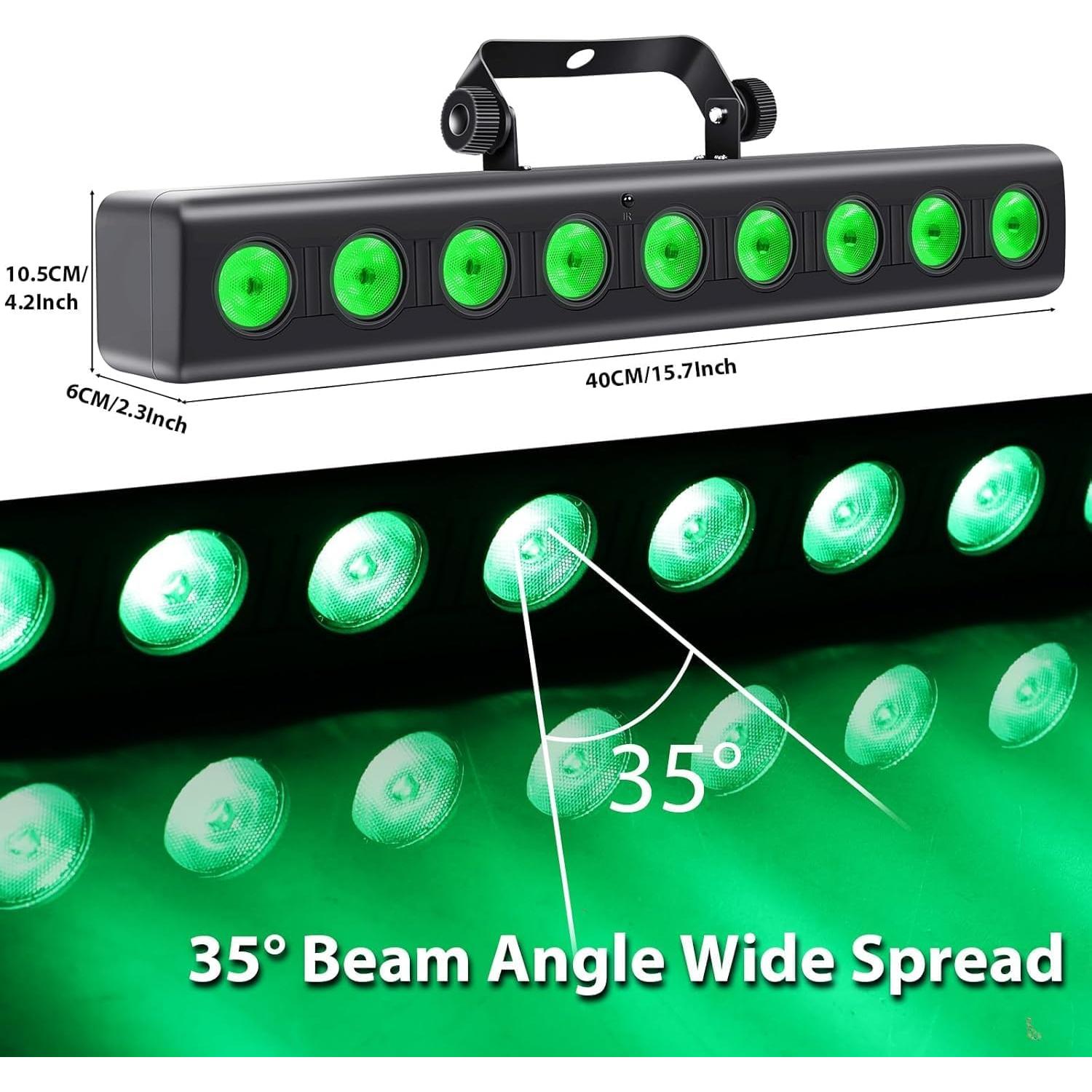 Barra de Luz LED 50W RGBW DMX con Control Remoto 2Pack