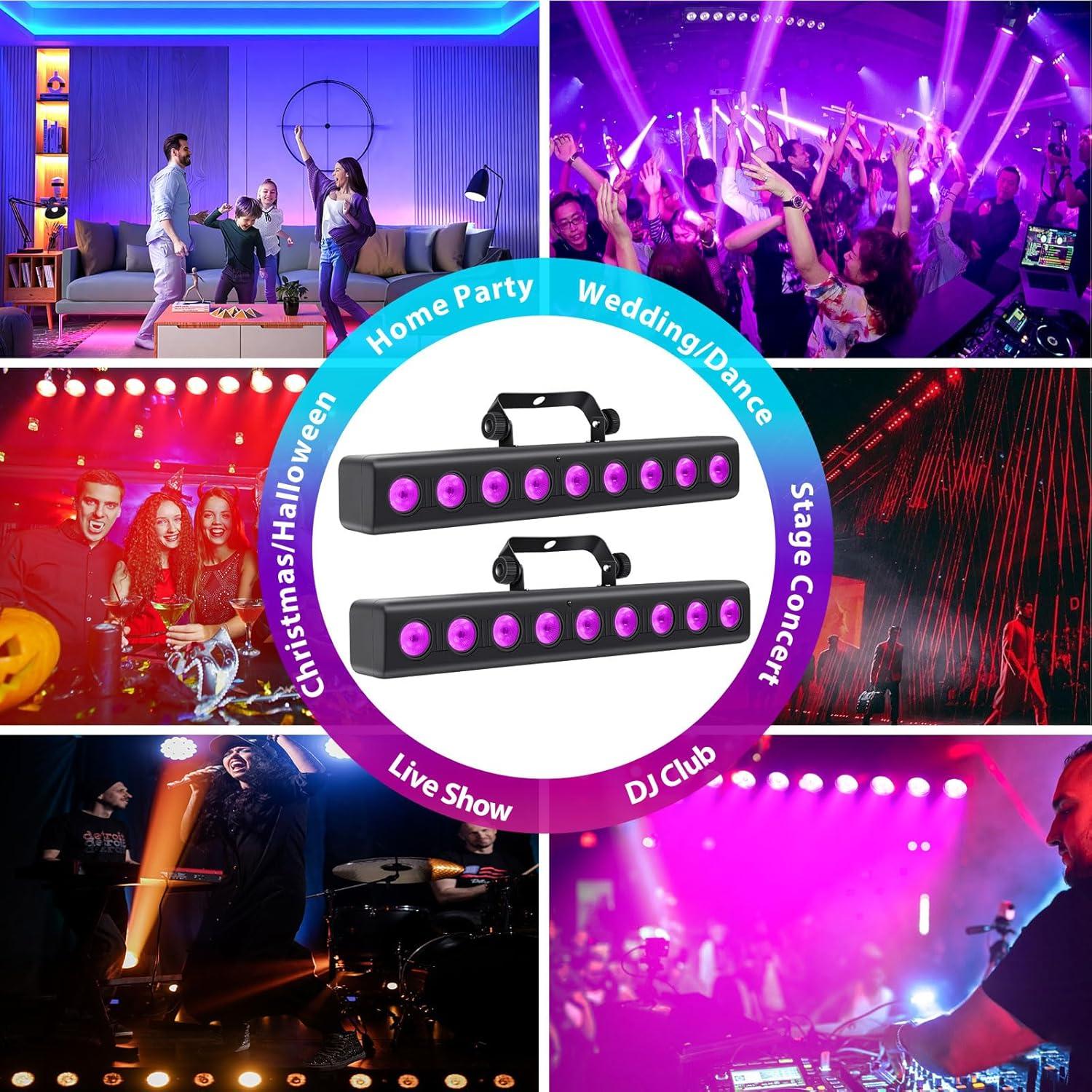 Barra de Luz LED 50W RGBW DMX con Control Remoto 2Pack