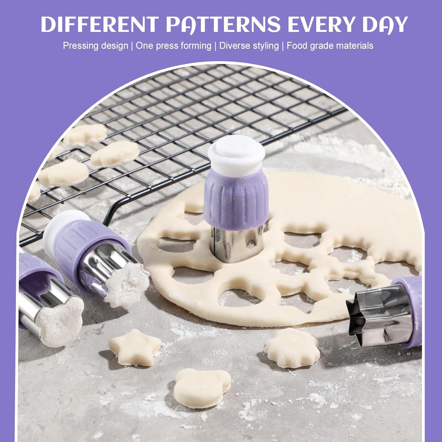 Juego de Cortadores de Acero Inoxidable Oneleaf 4pcs para Hornear