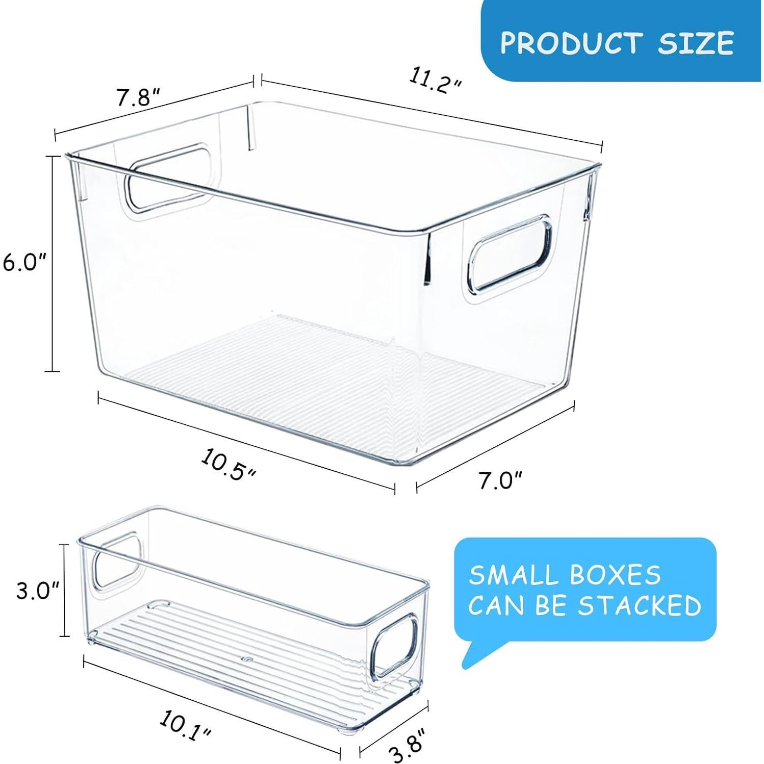 Organizadores de Almacenamiento Joymeezo - 8 Piezas Plástico Transparente
