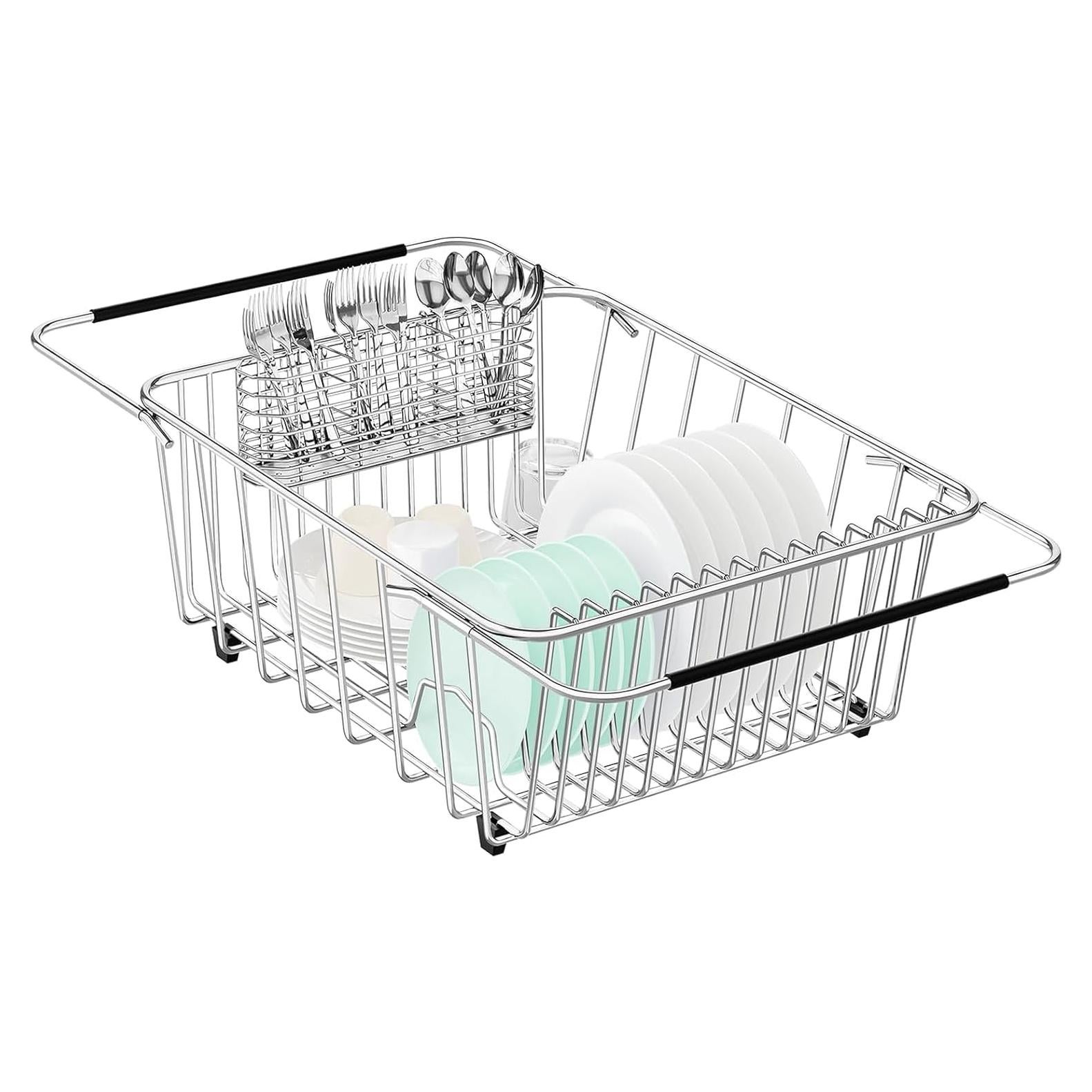 Escurridor de Platos Ajustable Fanbsy Acero Inoxidable 304