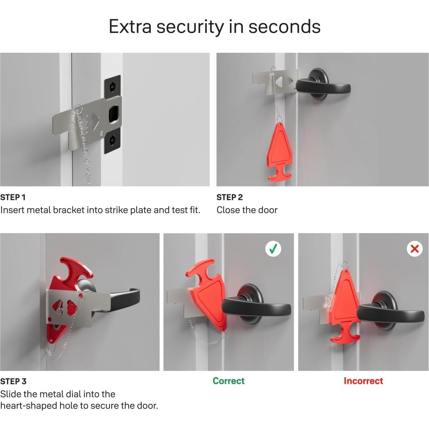 Candado de Puerta Portátil Master Lock 276EC Seguridad Extra