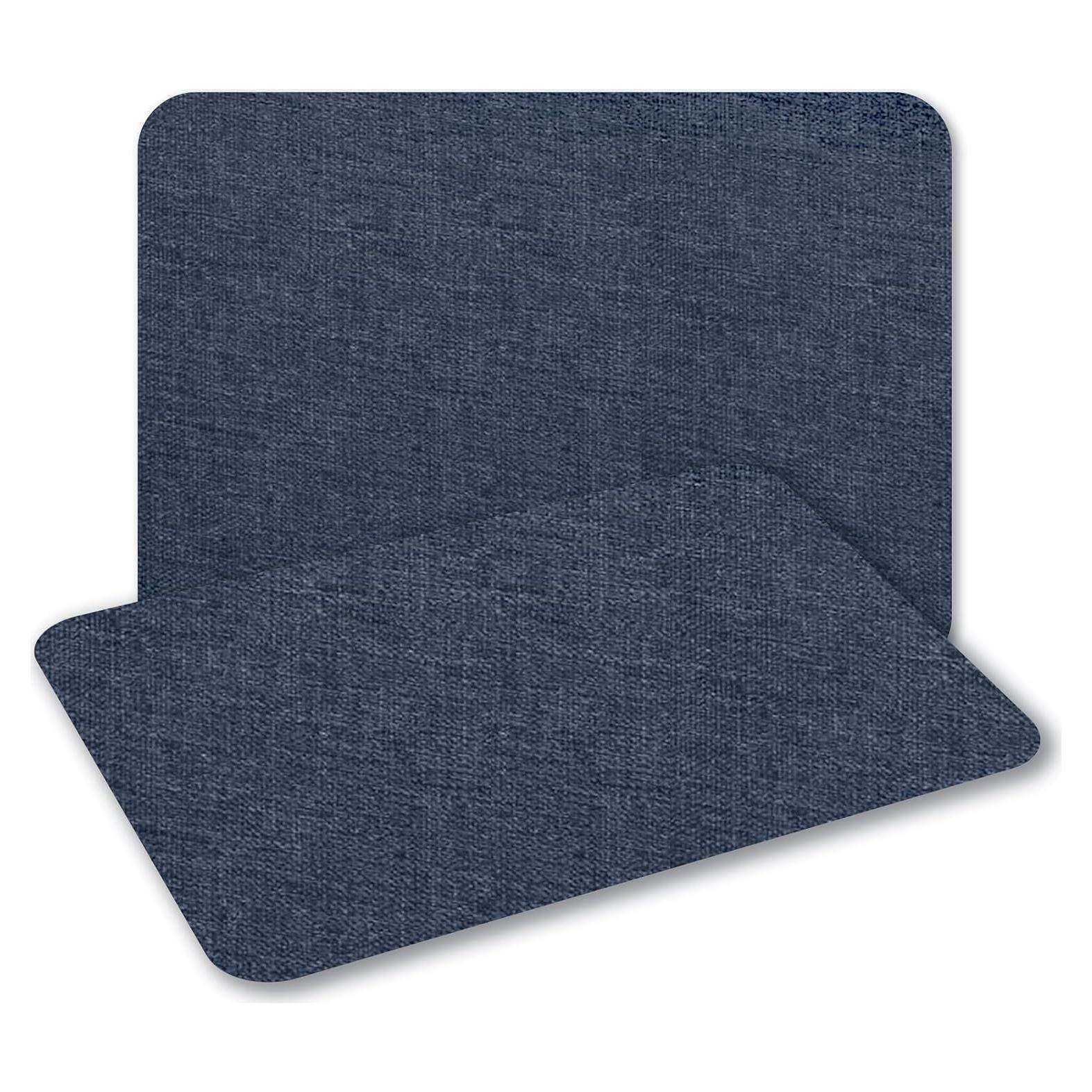 Parche Autoadhesivo de Lino QSJTLM 20x30cm Azul Corteza - 2PCS