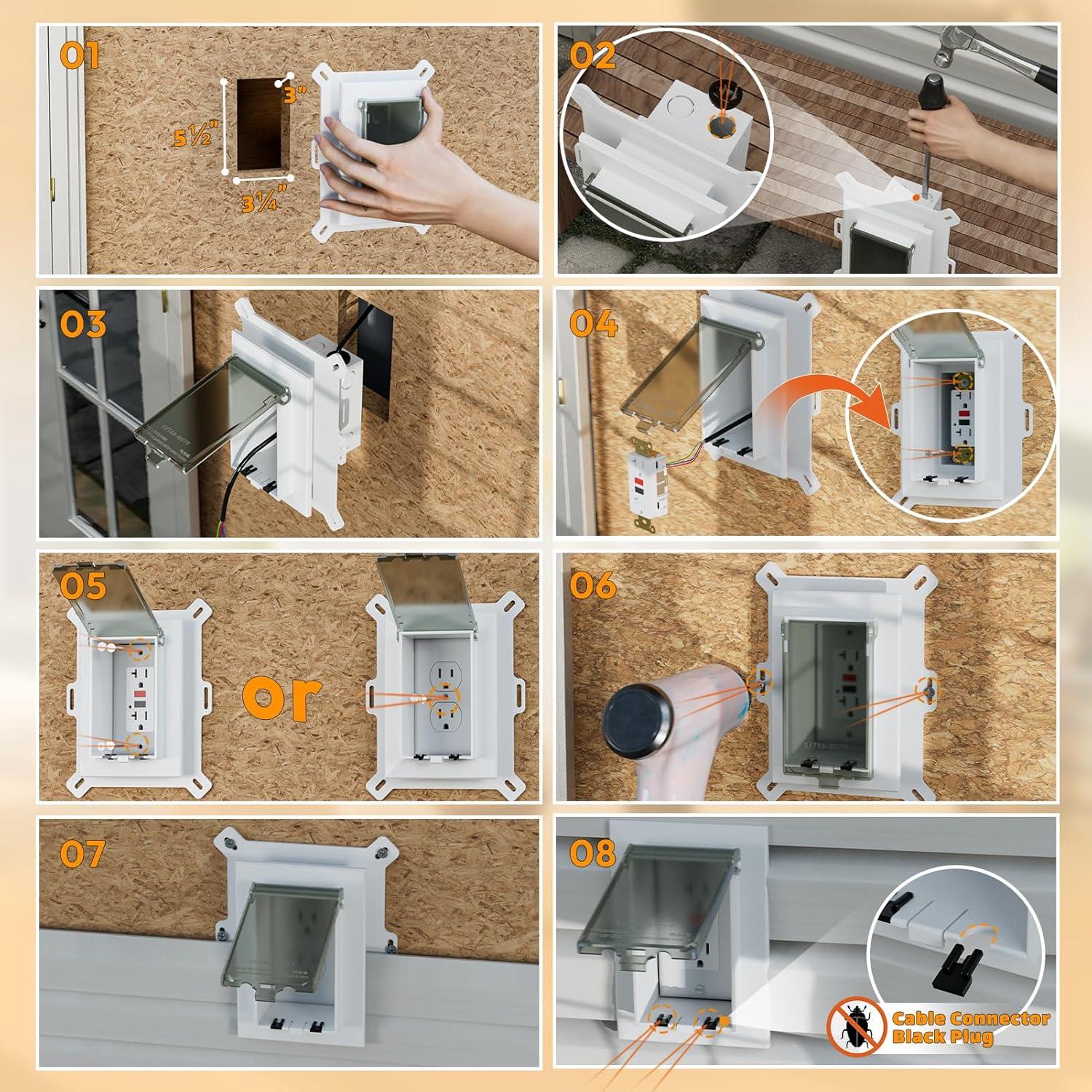 Caja de Salida Empotrada Dremica DBVS1C-1 2 Pcs Transparente