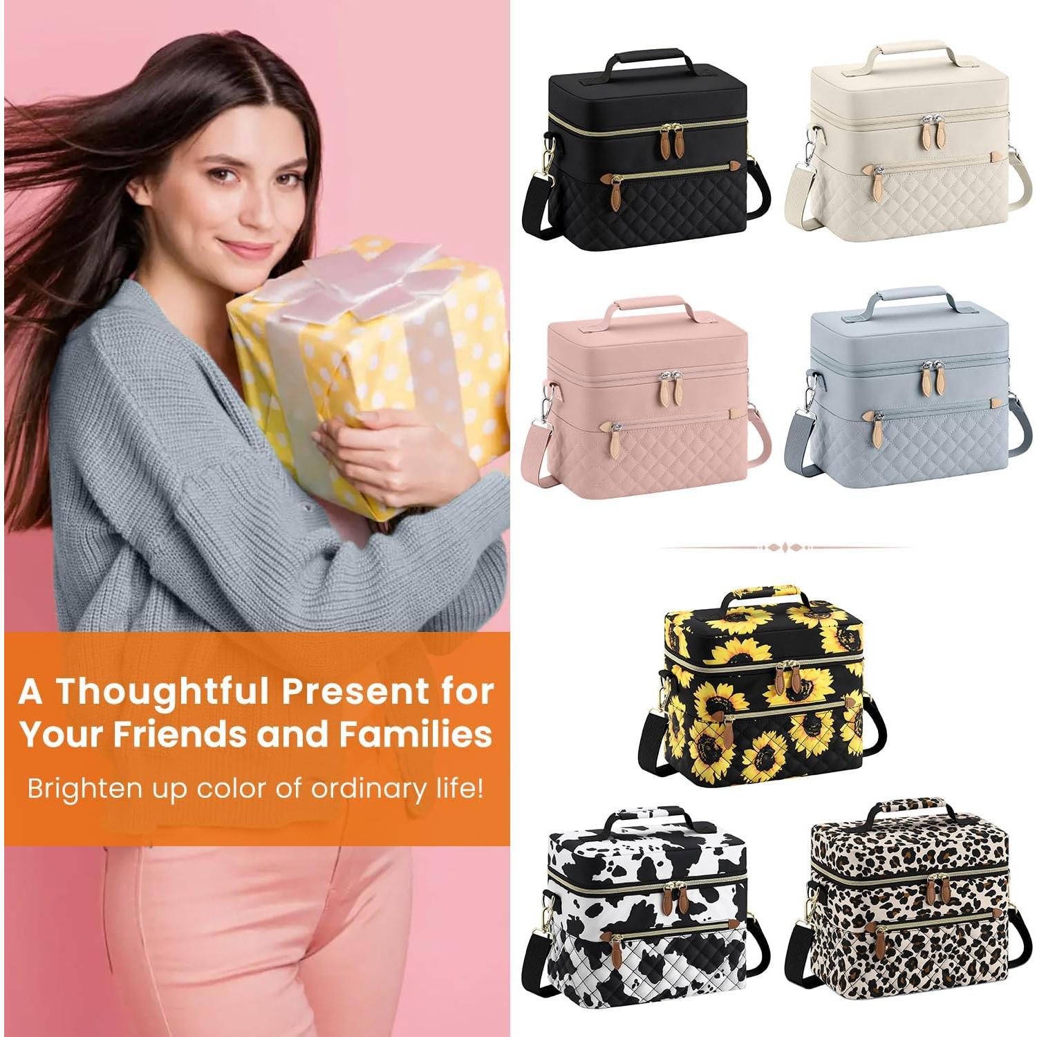 Bolsa de Almuerzo Aislada Tenot Beige 8.5L para Mujeres