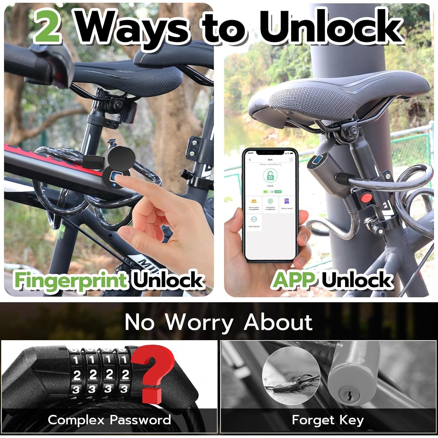 Candado Biométrico Eseesmart 1.5M con Huella Dactilar