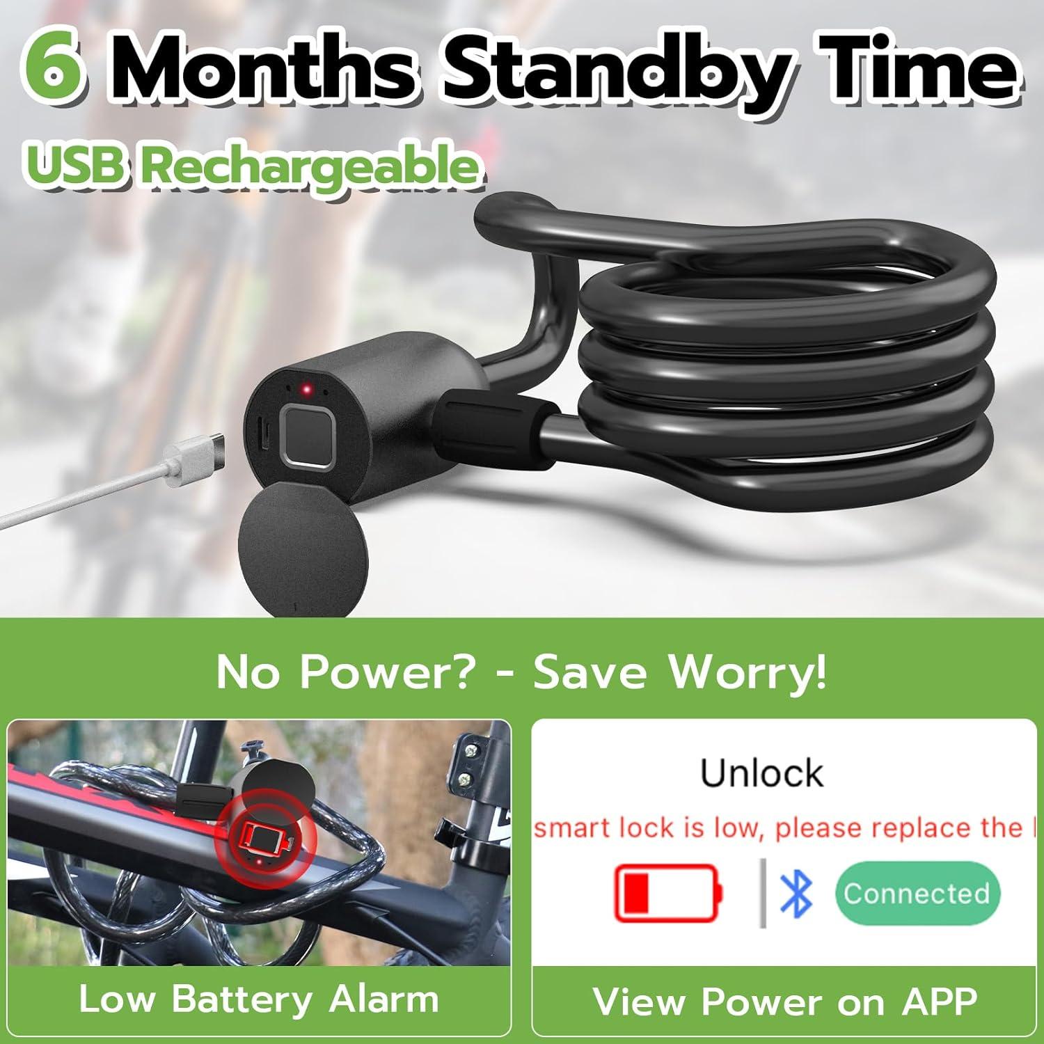 Candado Biométrico Eseesmart 1.5M con Huella Dactilar