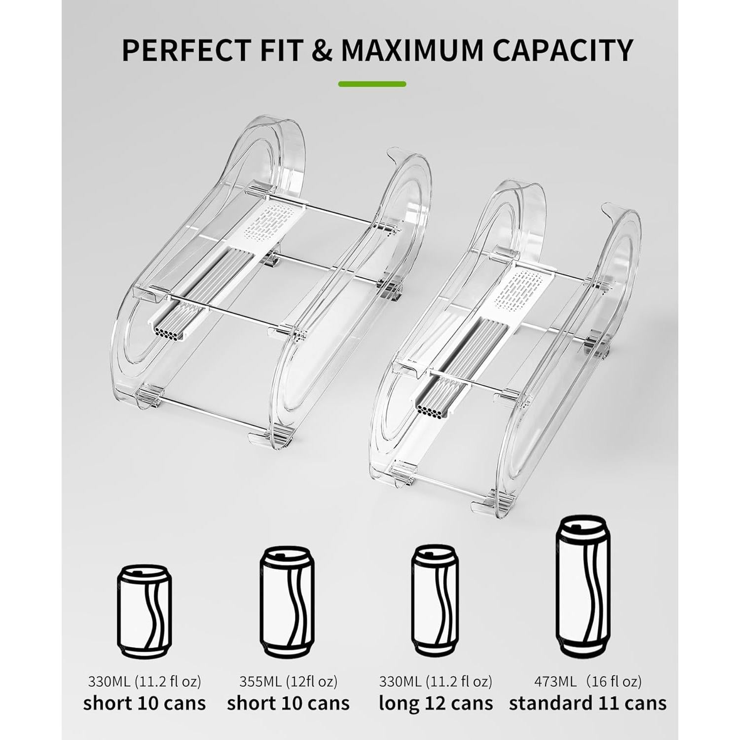 Organizador de Latas de Soda Foroyalife 2 Paquete 11 y 10 Latas