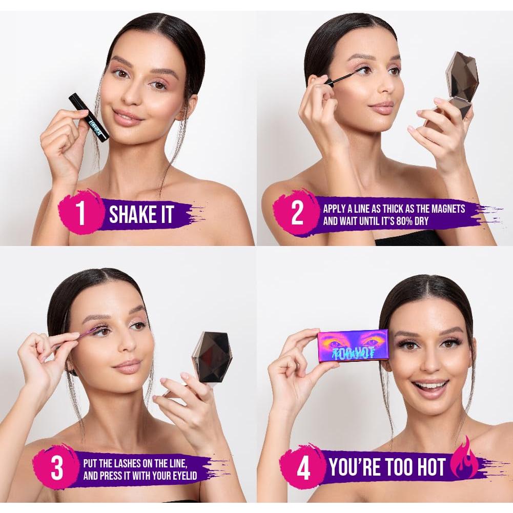 Pestañas Magnéticas Reutilizables Demasiado Caliente 1 Par