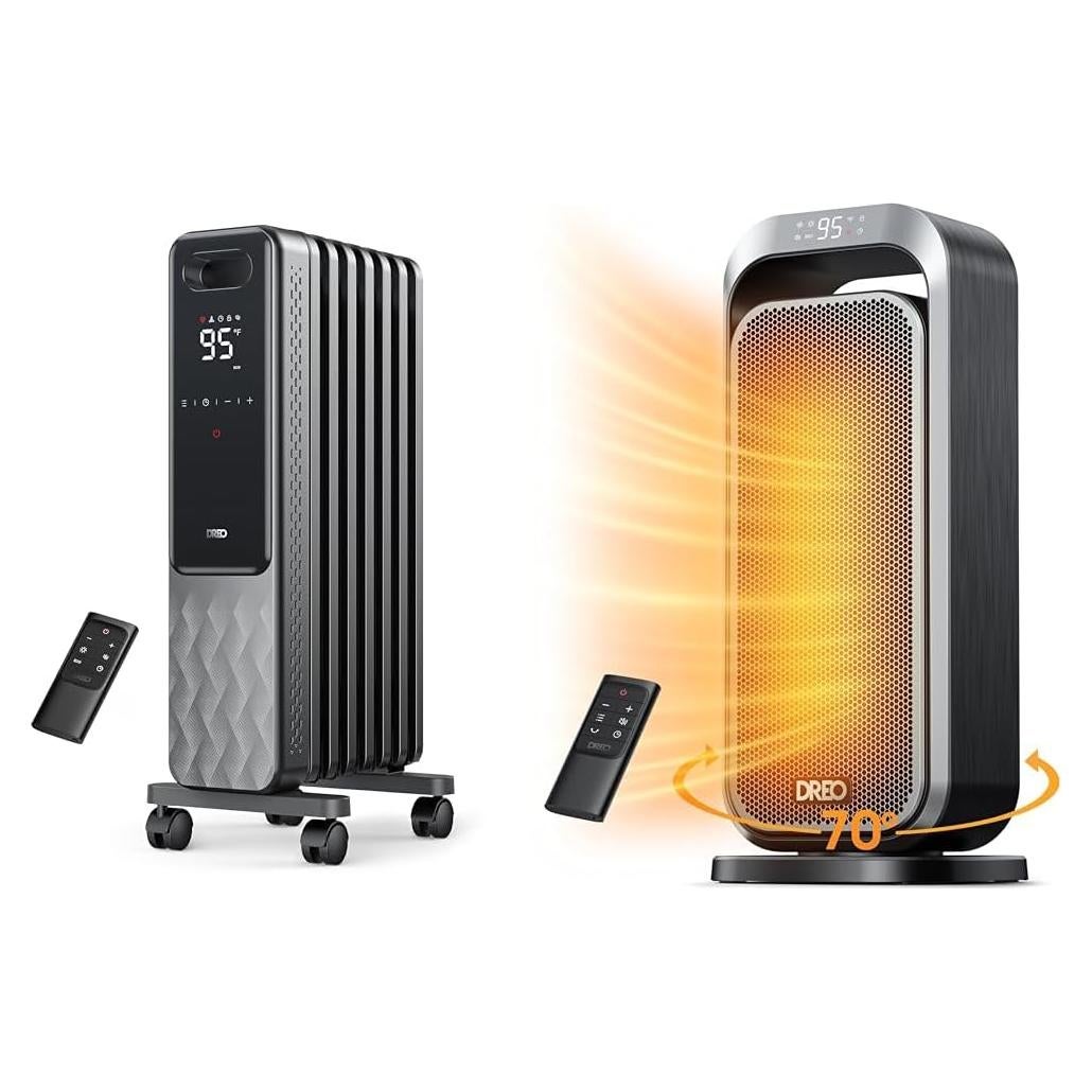 Calefactor eléctrico Dreo 1500W con control remoto y oscilación