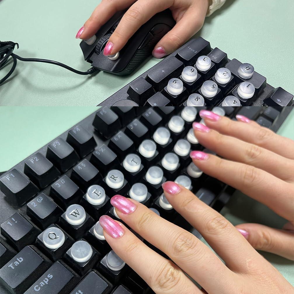 Pegatinas de Teclado YLOIJO con Caracteres Numéricos 64 Pcs