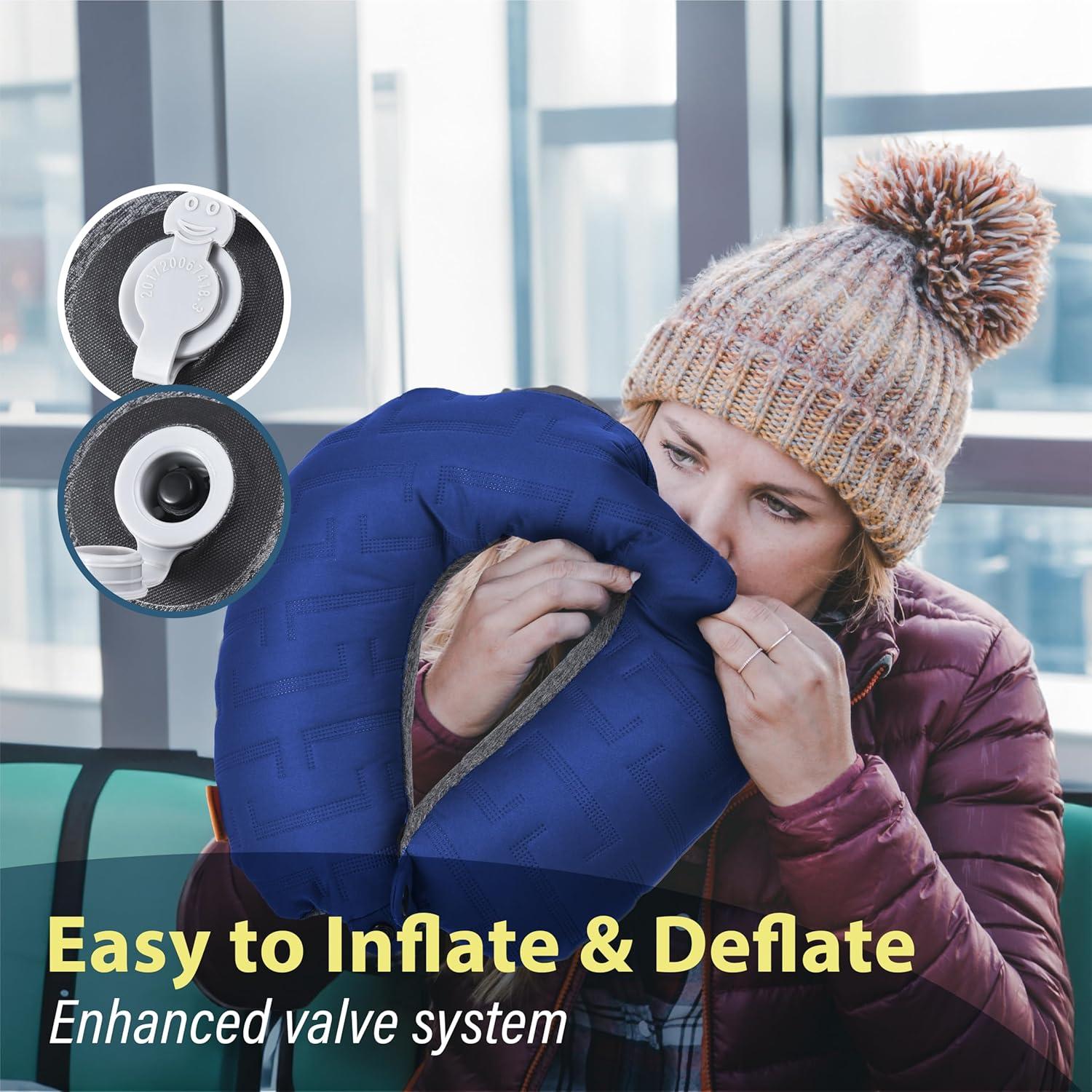 Almohada de Cuello de Viaje TREKOLOGY ALUFT NECK Azul