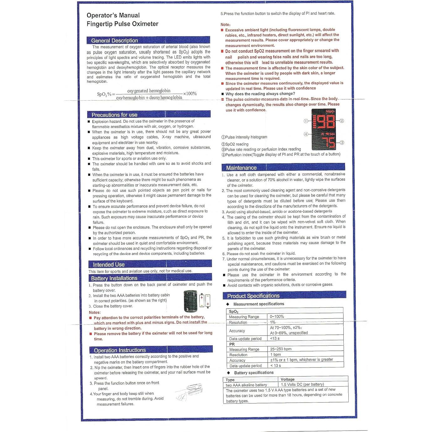 Oxímetro de Pulso HOLFENRY Mini Gris - Monitor SpO2 y Frecuencia Cardíaca