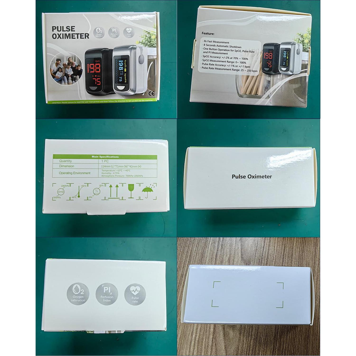 Oxímetro de Pulso HOLFENRY Mini Gris - Monitor SpO2 y Frecuencia Cardíaca