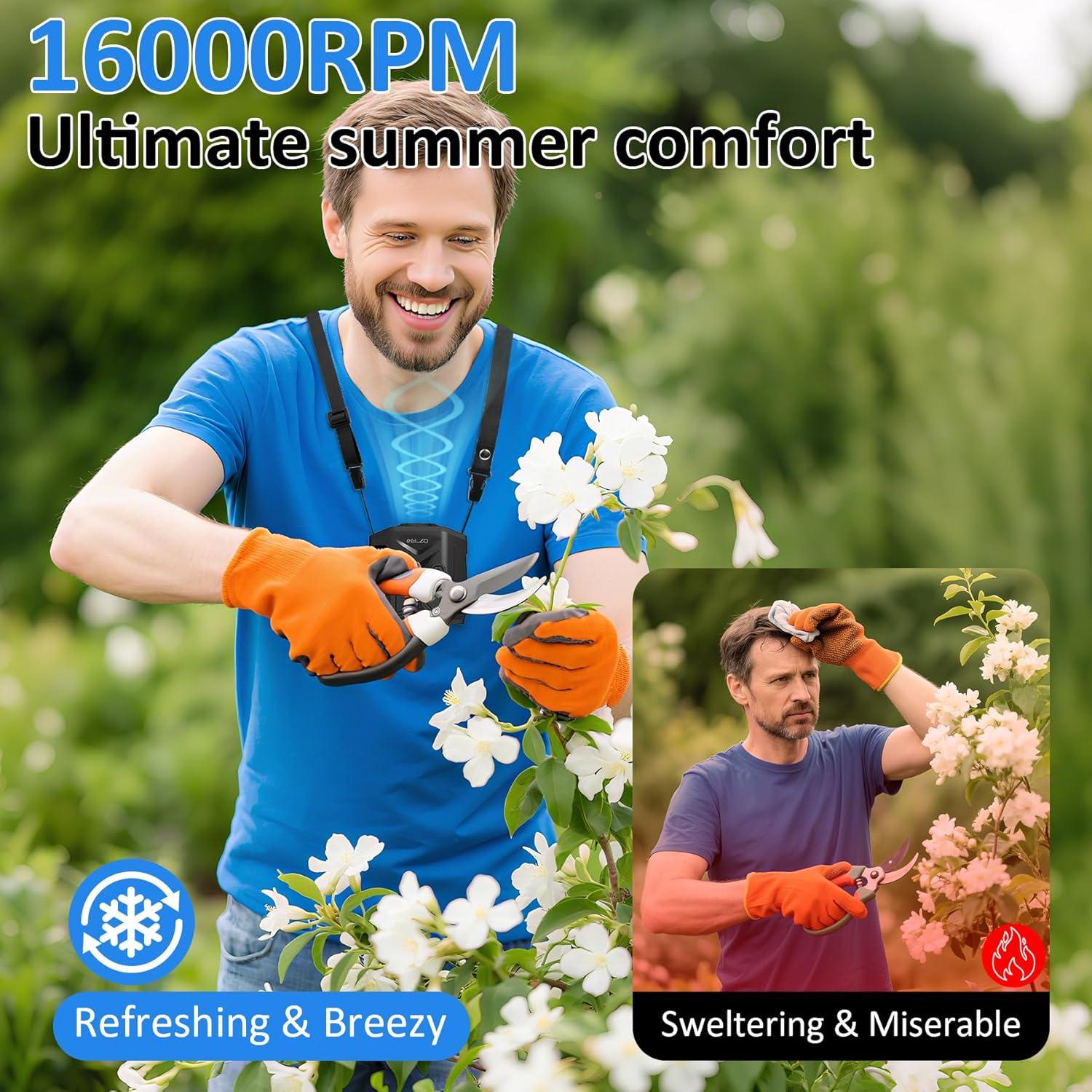 Ventilador Personal Portátil ELZO 10000mAh 5 Velocidades