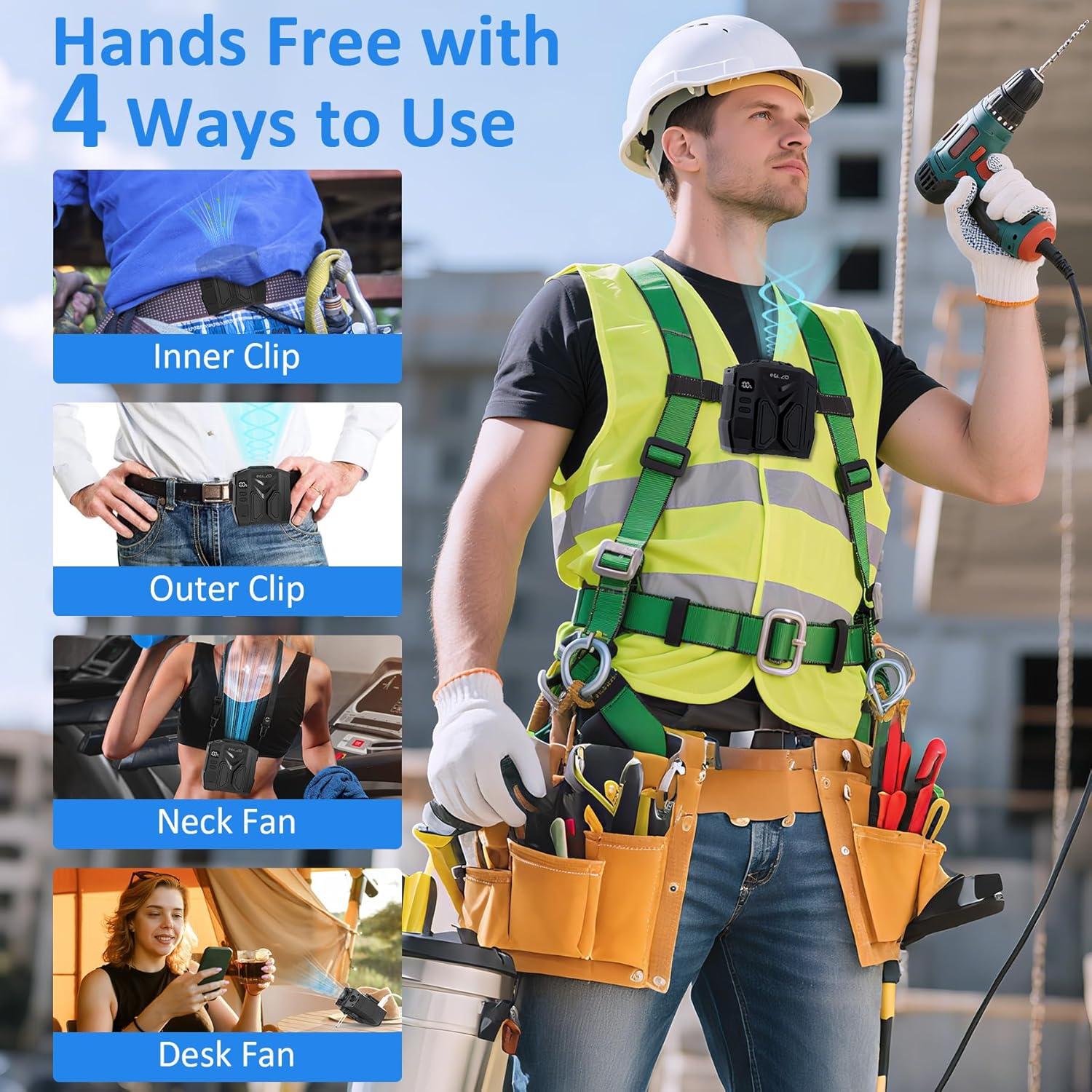 Ventilador Personal Portátil ELZO 10000mAh 5 Velocidades