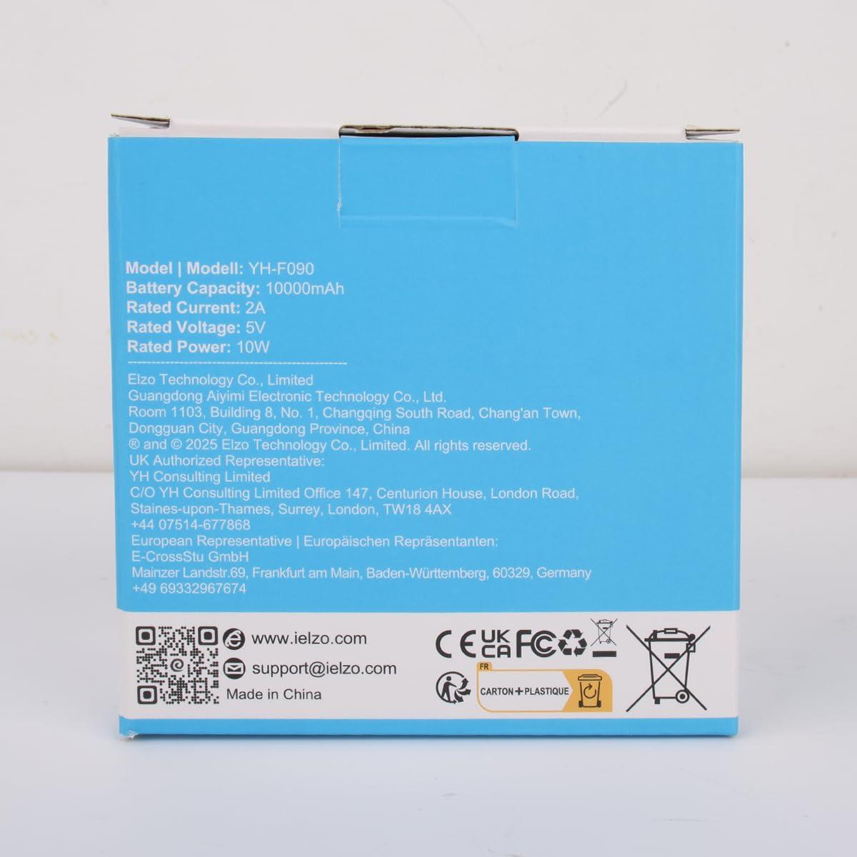 Ventilador Personal Portátil ELZO 10000mAh 5 Velocidades