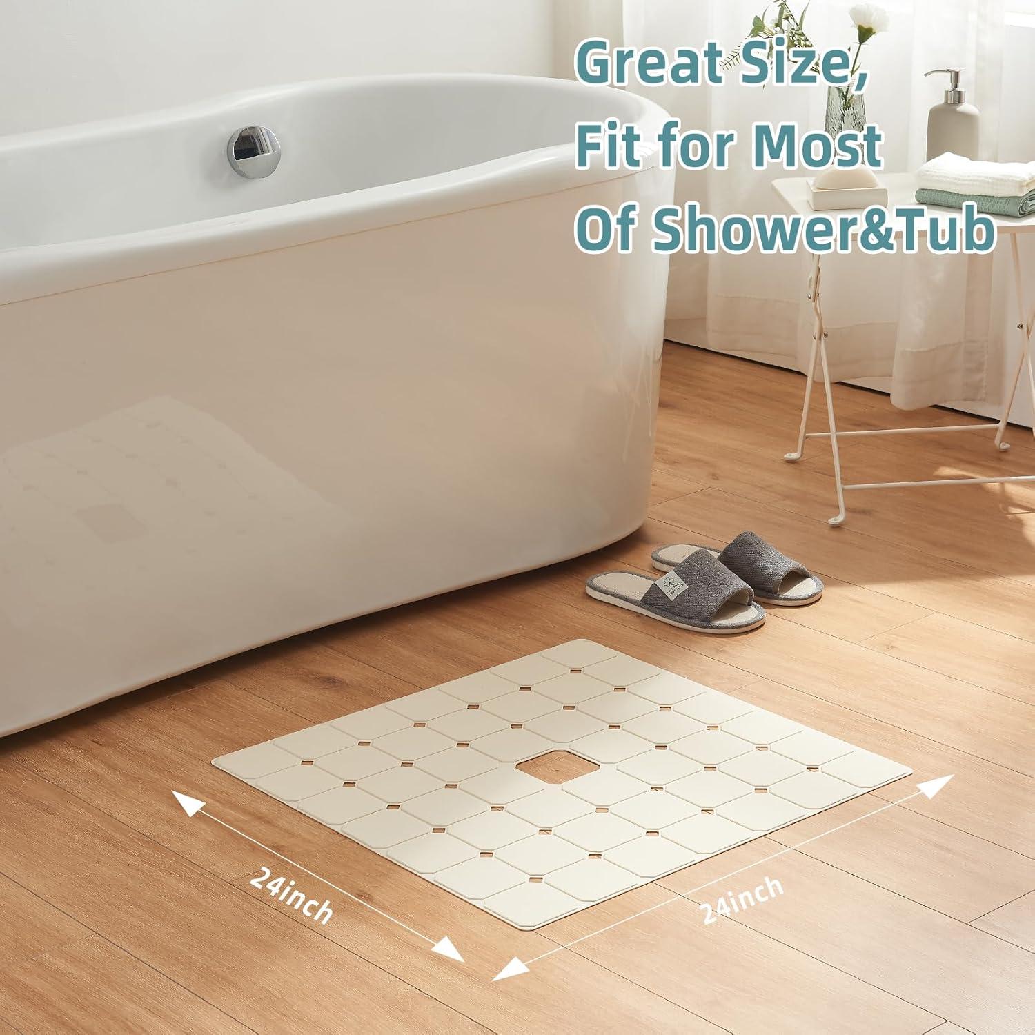 Alfombrilla de Ducha Antideslizante MeimeiDe 60x60 cm Beige