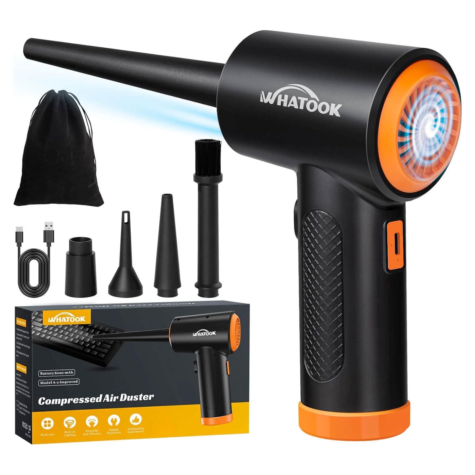 Soplador de Aire Comprimido WHATOOK T9 Recargable 60000 RPM