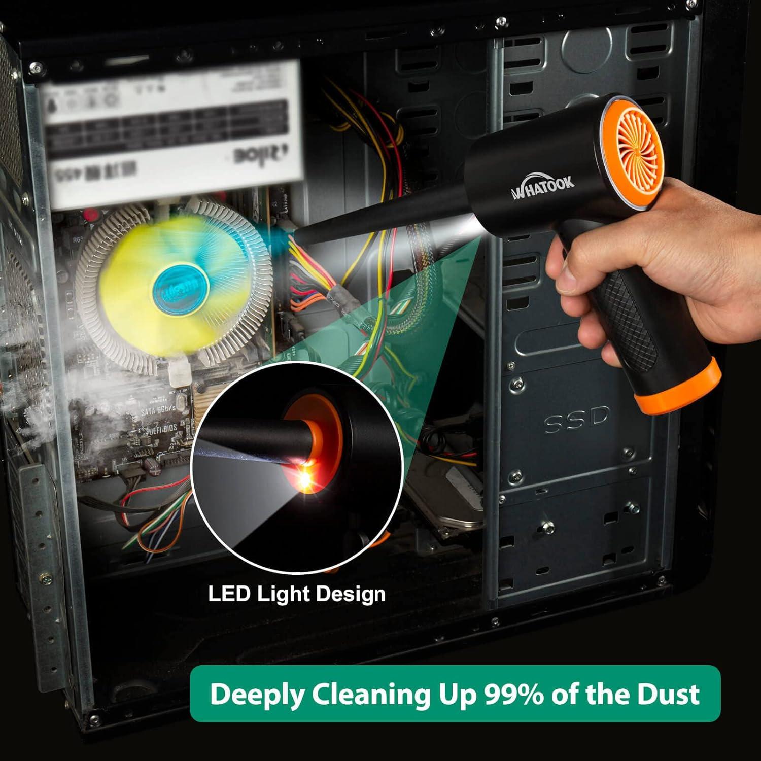 Soplador de Aire Comprimido WHATOOK T9 Recargable 60000 RPM