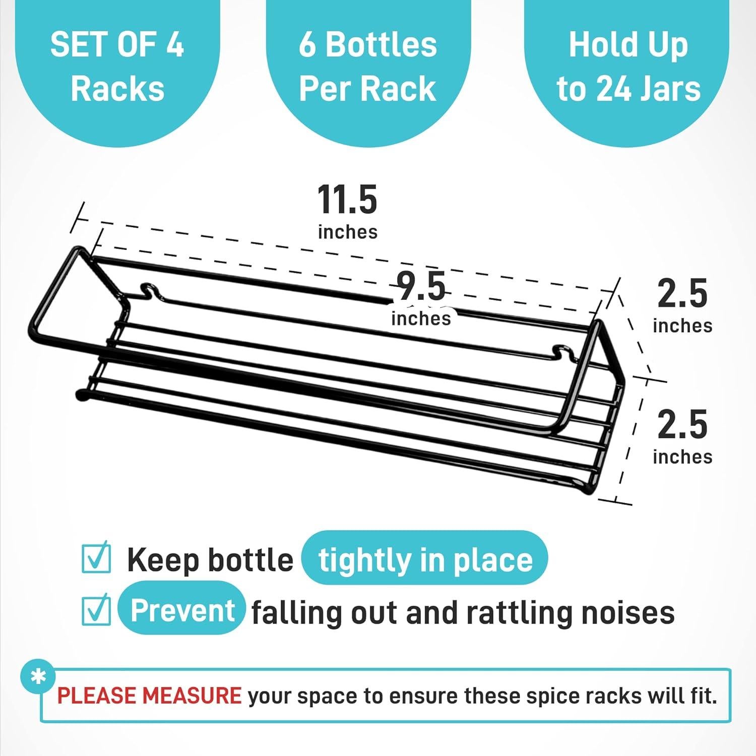 Organizador de Especias Montado en la Pared Ultimate Hostess - 4 Niveles Negro