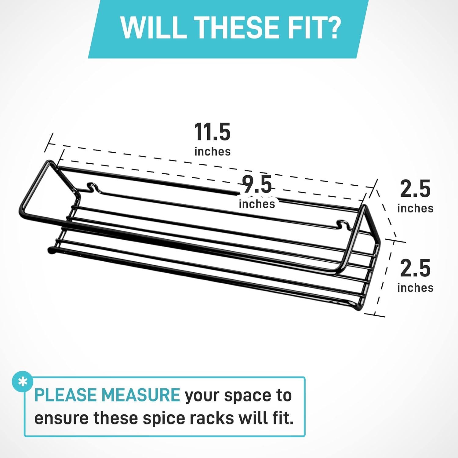 Organizador de Especias Montado en la Pared Ultimate Hostess - 4 Niveles Negro