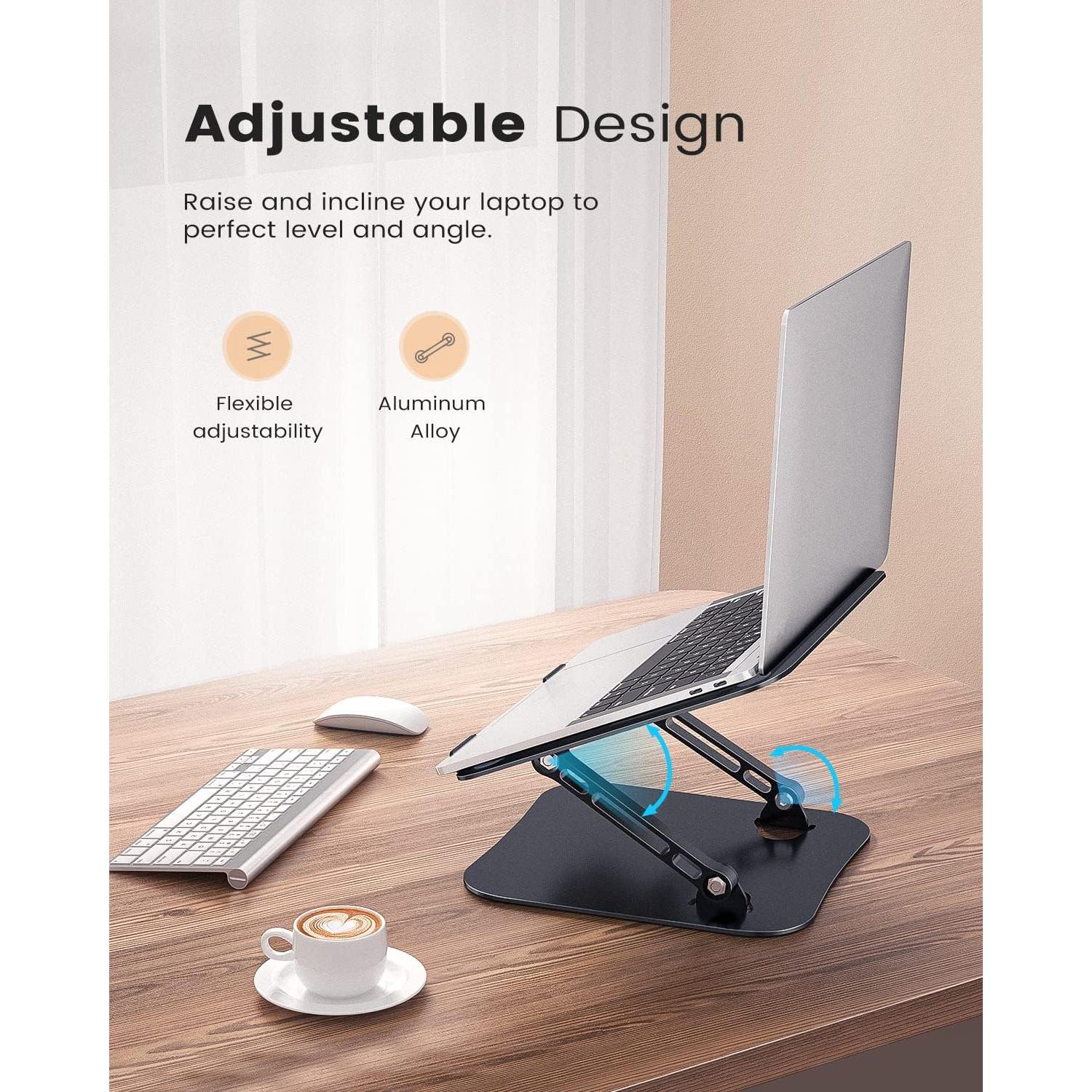 Soporte Ajustable para Laptop JOIOT Plegable Negro 11-16"